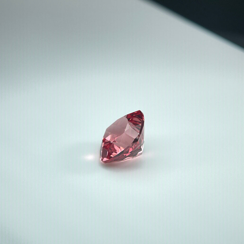 ~5.74ct Padparadscha Czochralski Sapphire | Cushion Cut | 10 × 10 mm | Gemdrop® Verified