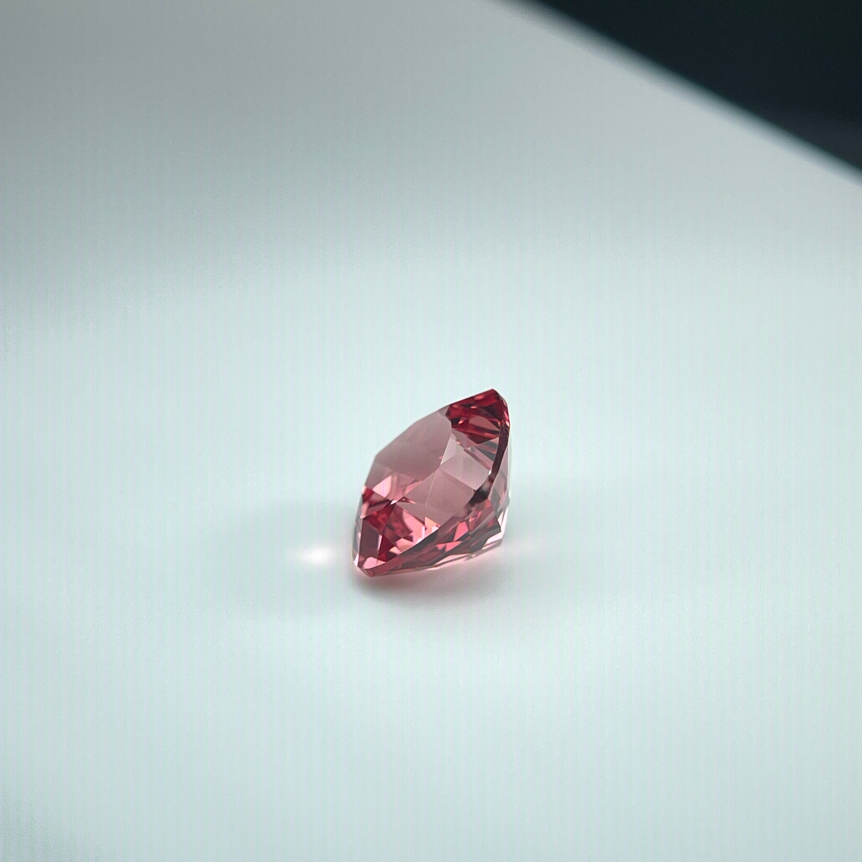 ~5.74ct Padparadscha Czochralski Sapphire | Cushion Cut | 10 × 10 mm | Gemdrop® Verified
