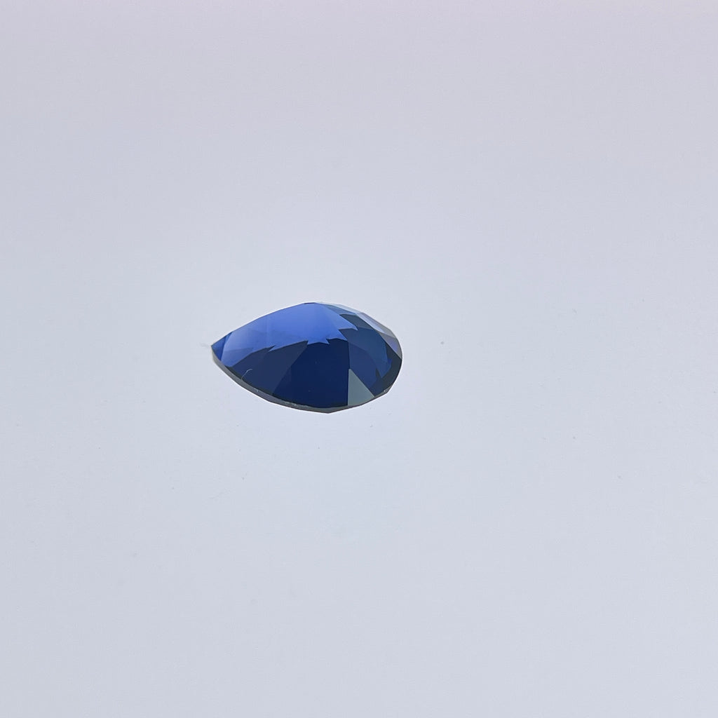 ~2.9ct Cornflower Blue Sapphire | Drop Pear Cut | 8 × 10 mm | Gemdrop® Verified
