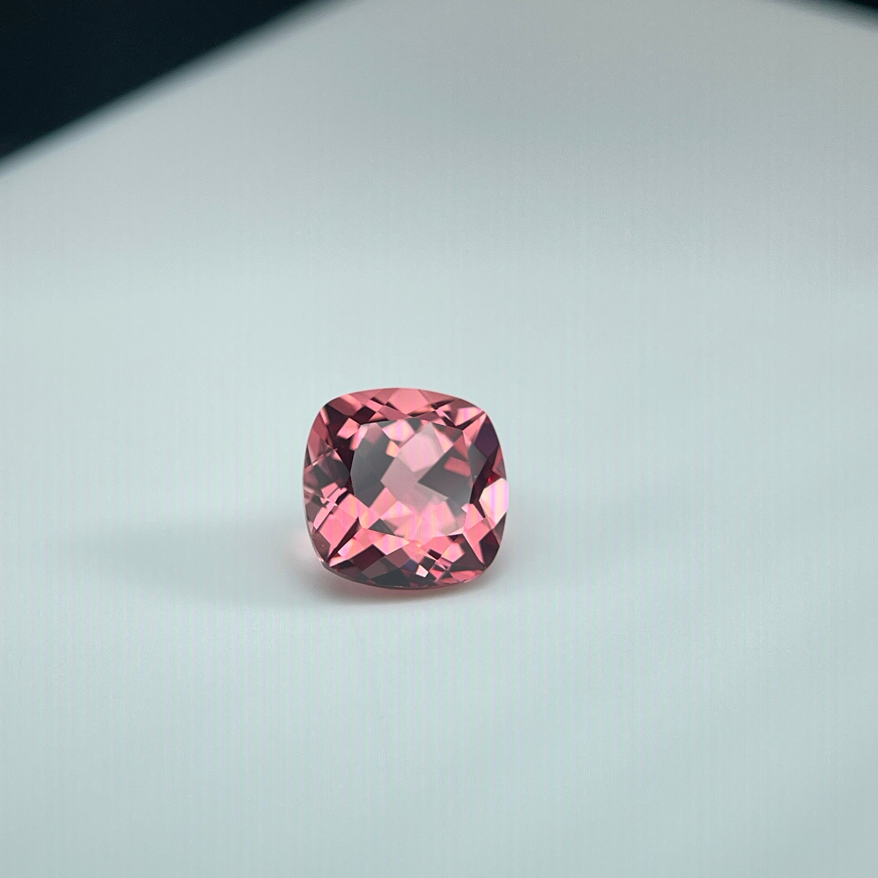 ~5.74ct Padparadscha Czochralski Sapphire | Cushion Cut | 10 × 10 mm | Gemdrop® Verified