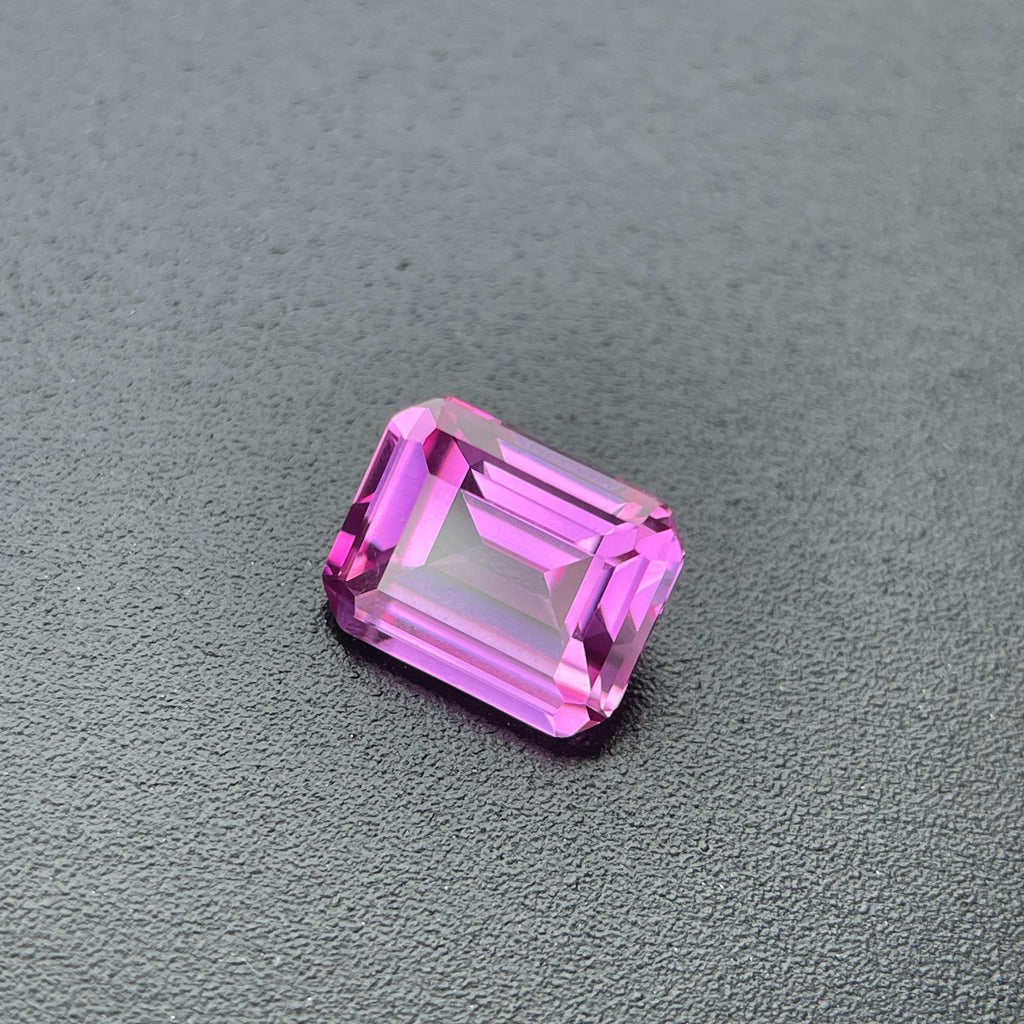 ~4ct Pink Sapphire | Emerald Cut | 8 × 10 mm | Gemdrop® Verified
