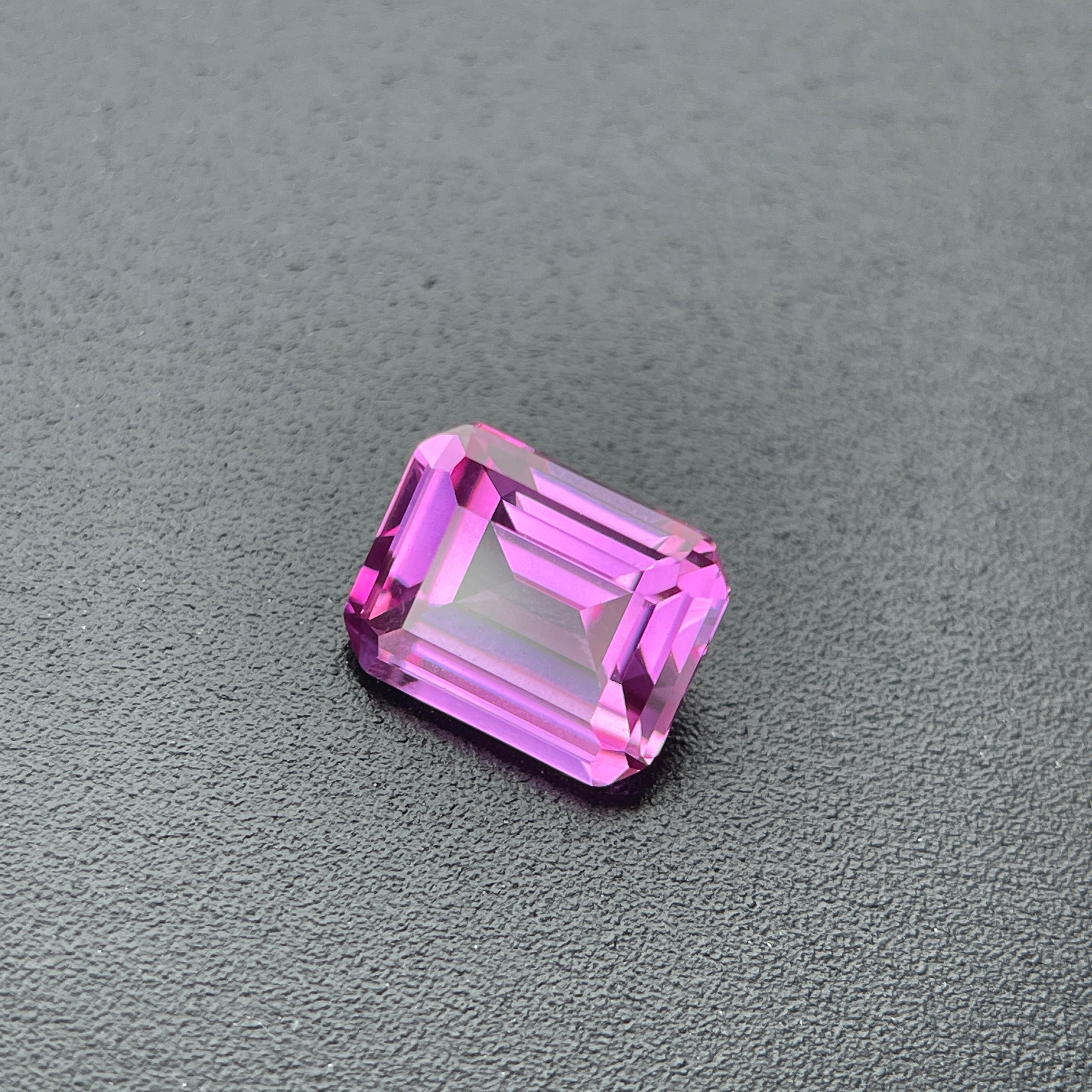 ~4ct Pink Sapphire | Emerald Cut | 8 × 10 mm | Gemdrop® Verified