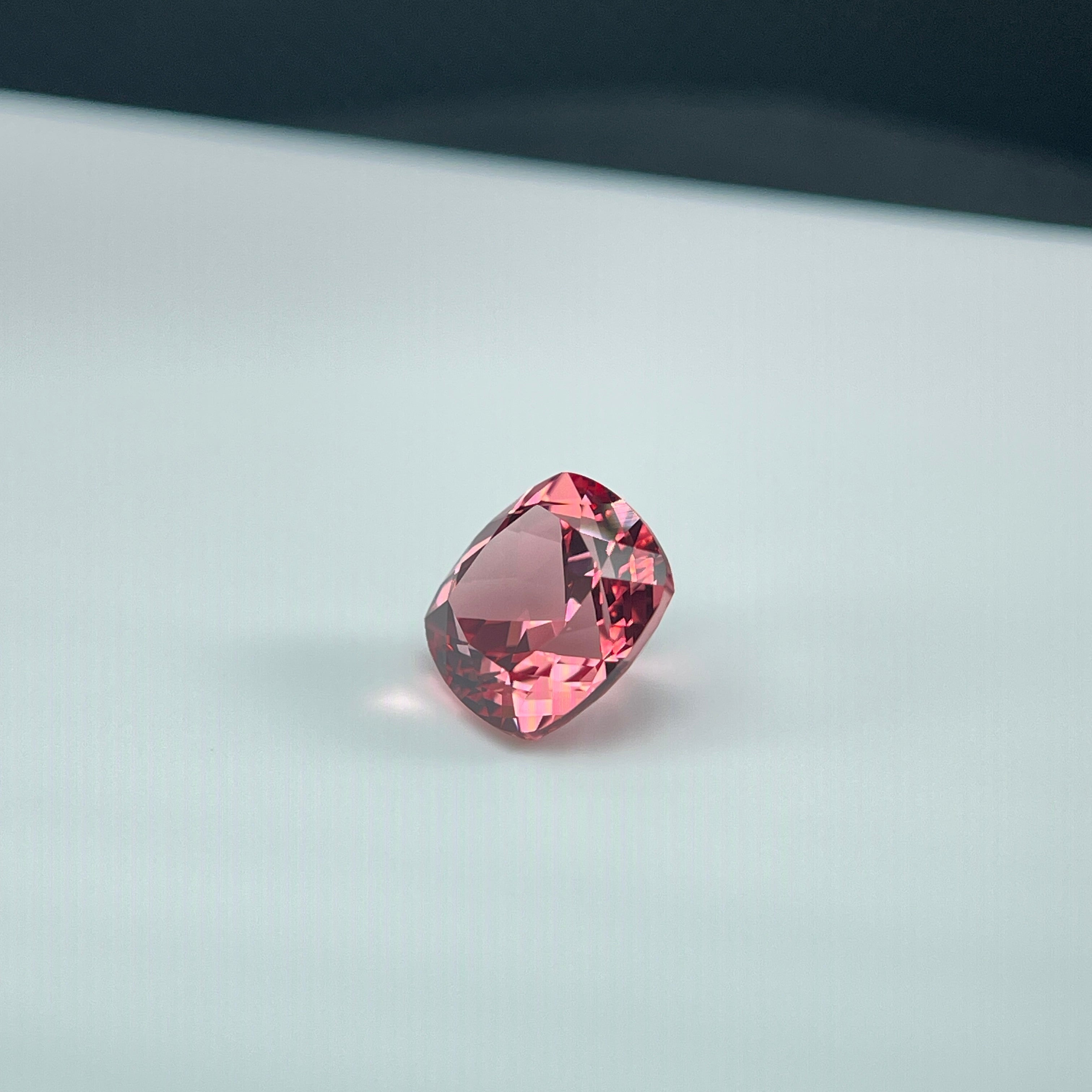 ~5.74ct Padparadscha Czochralski Sapphire | Cushion Cut | 10 × 10 mm | Gemdrop® Verified