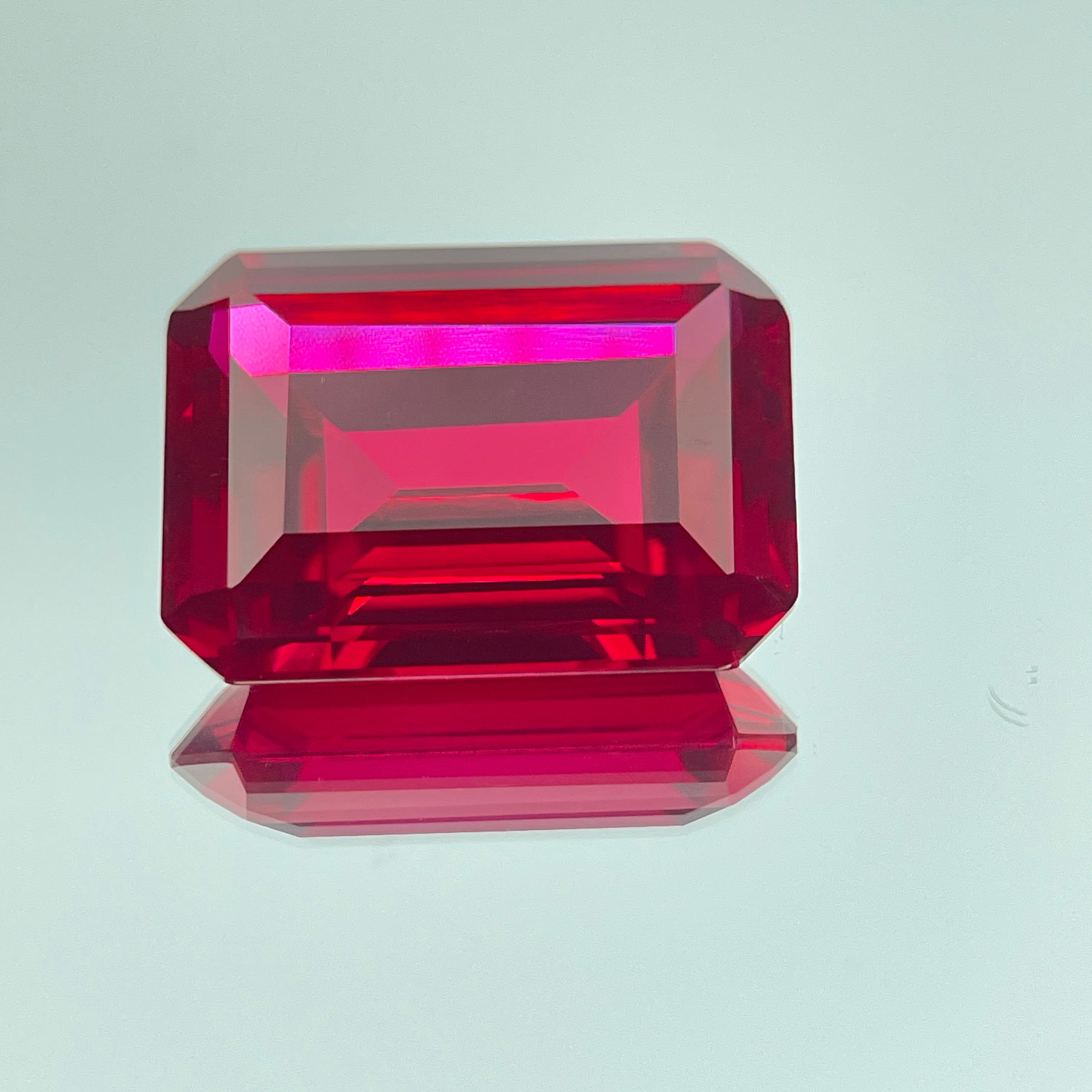 ~30ct Pigeon Blood Ruby | Emerald Cut | 1.5 × 2 cm | Gemdrop® Verified