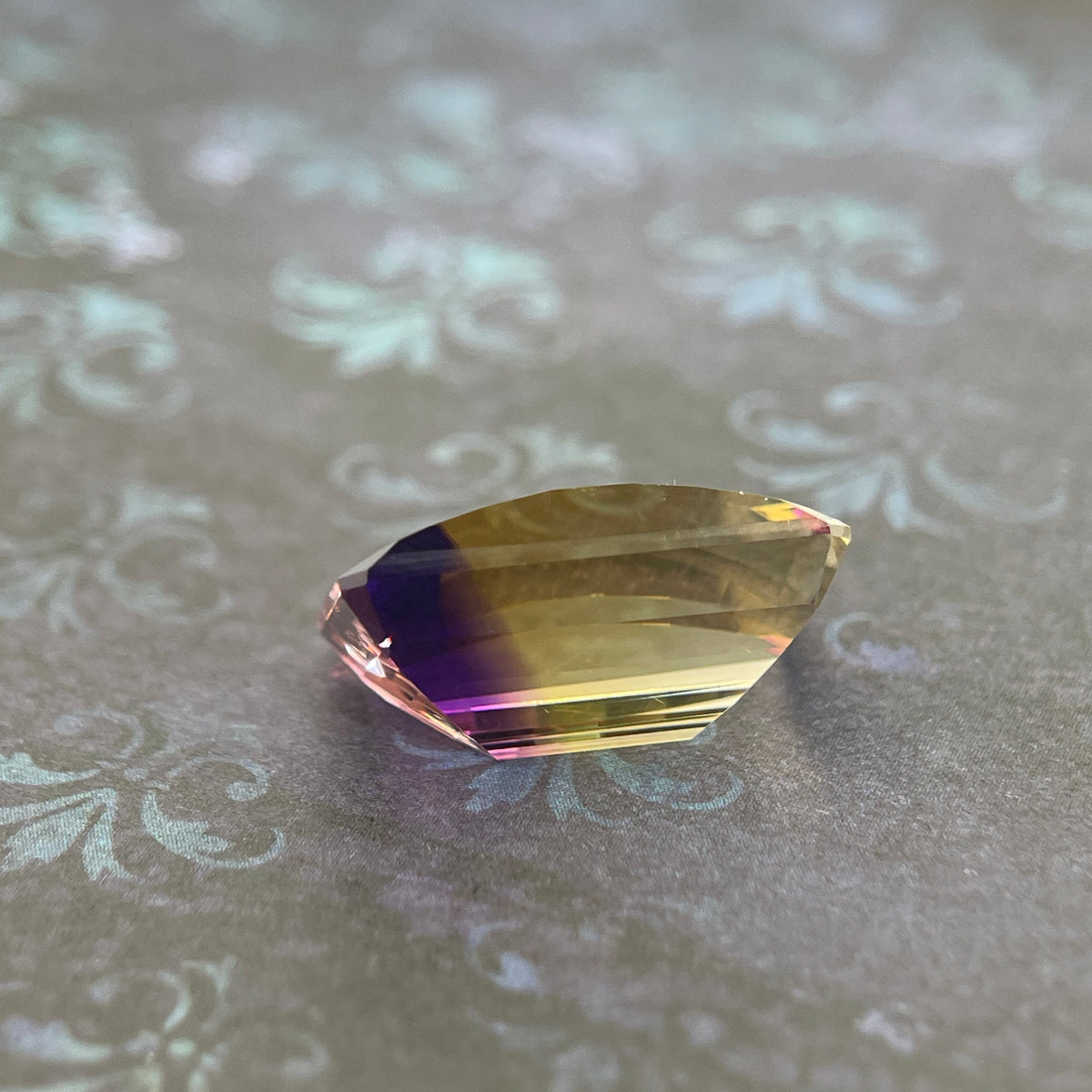 20.925ct Ametrine Purple (Amethyst) –Yellow (Citrine) | Pixel Cut | 15x20 mm | Gemdrop® Verified