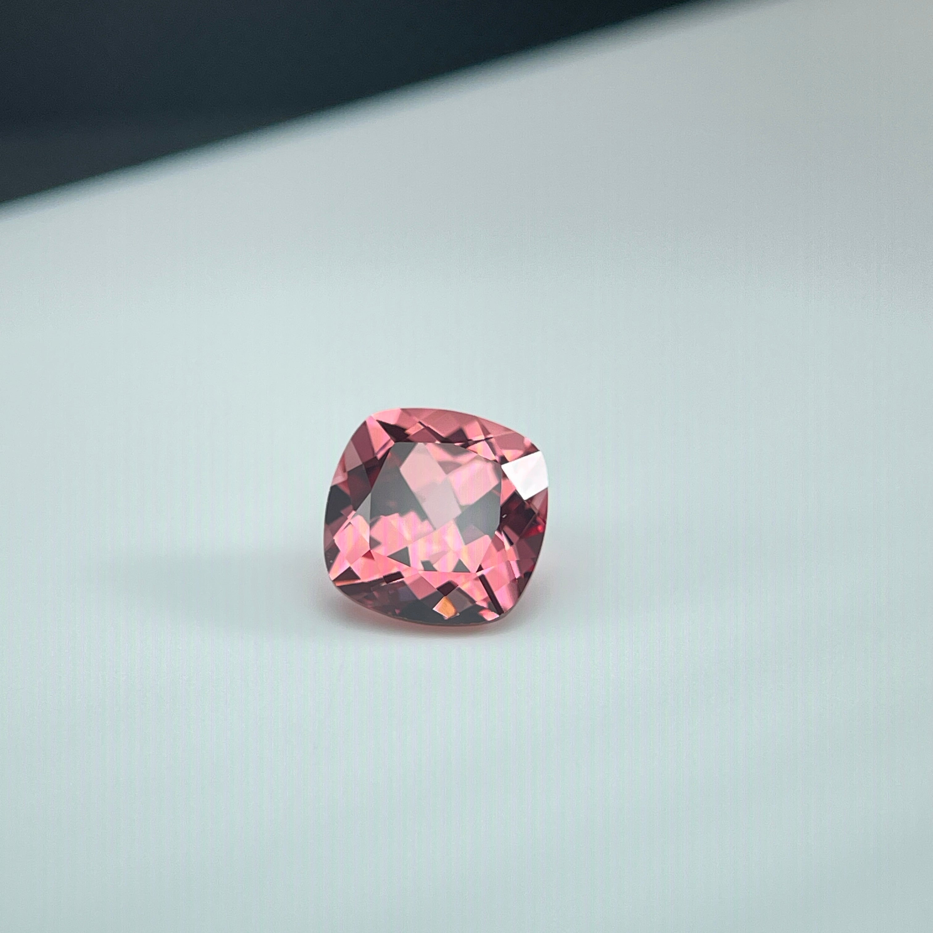 ~5.74ct Padparadscha Czochralski Sapphire | Cushion Cut | 10 × 10 mm | Gemdrop® Verified