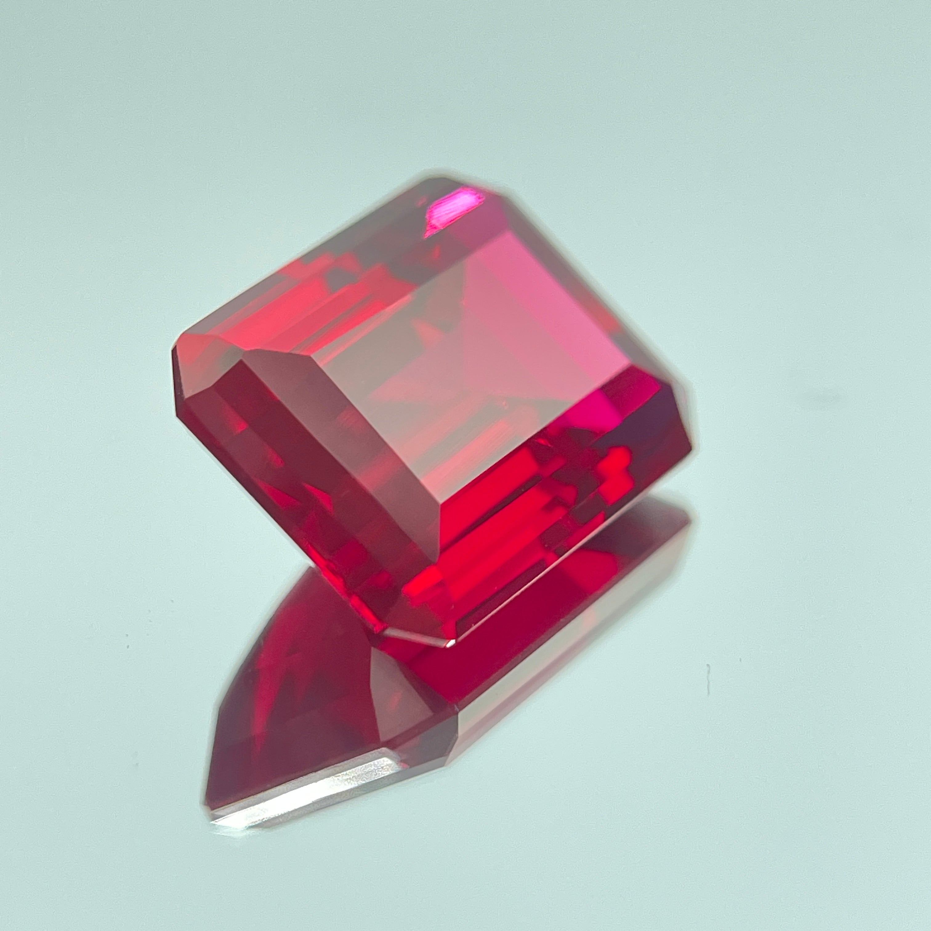 ~30ct Pigeon Blood Ruby | Emerald Cut | 1.5 × 2 cm | Gemdrop® Verified