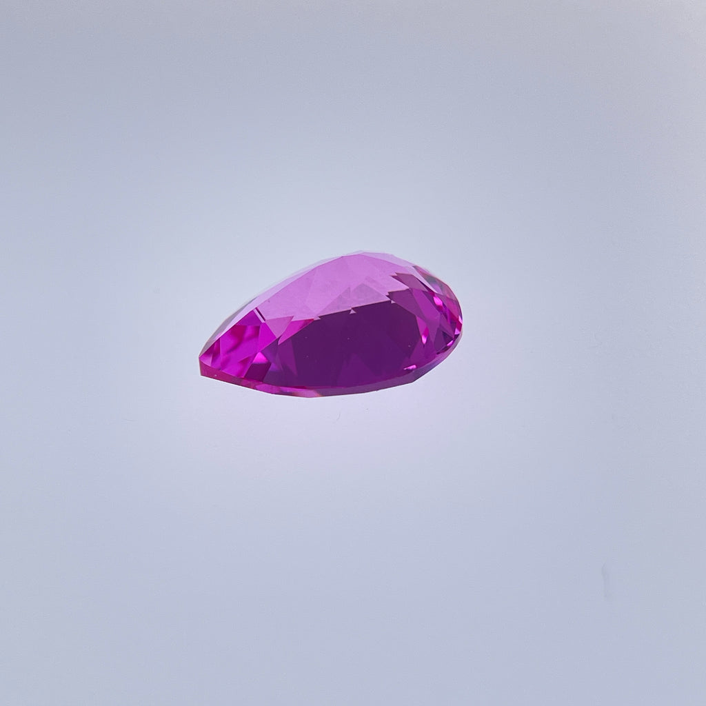~6ct Hot Pink Sapphire | Drop Pear Cut | 10 × 14 mm | Gemdrop® Verified