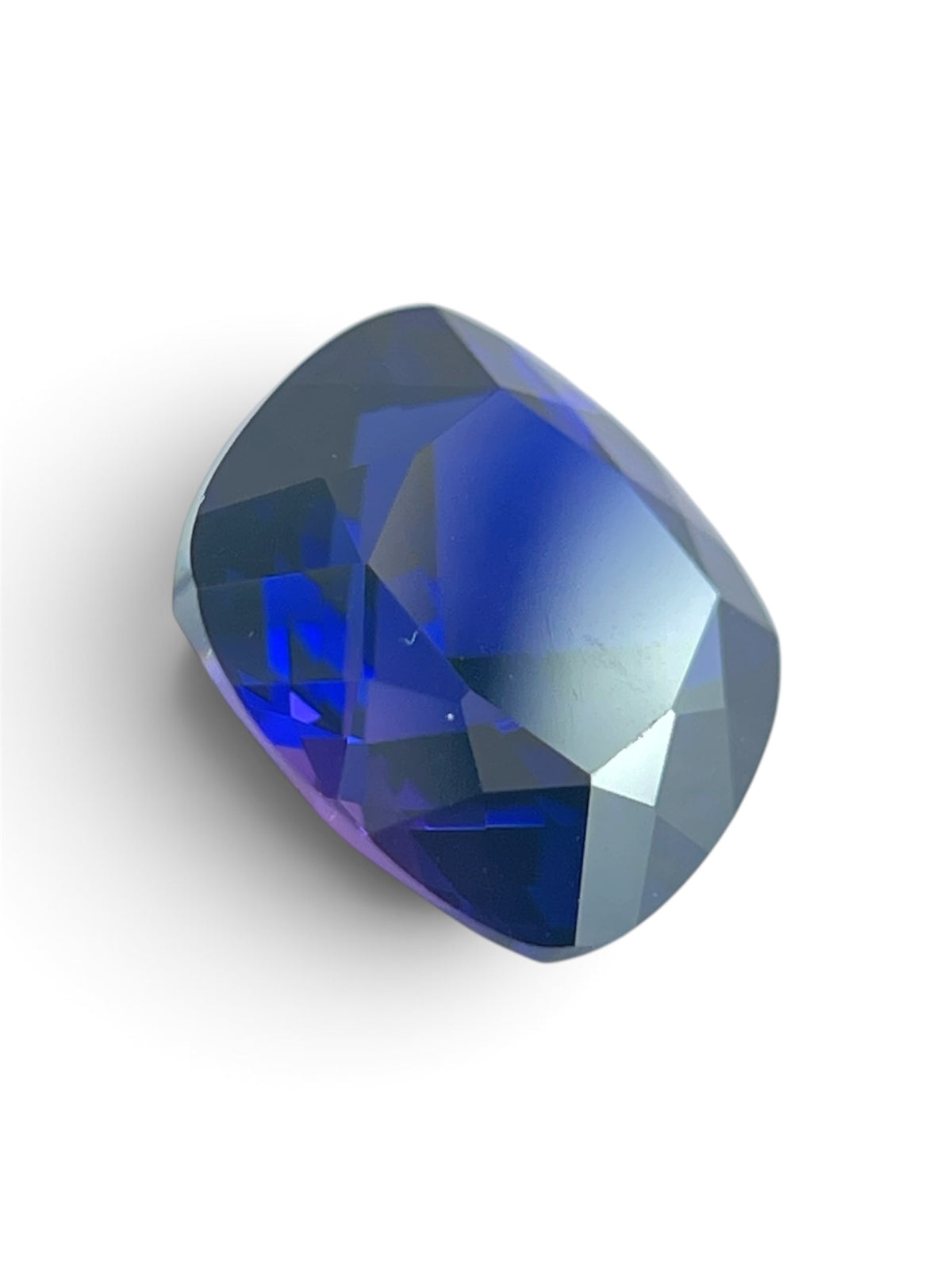 ~9ct Tanzanite Blue Sapphire | Cushion Cut | 12 × 12 mm | Gemdrop® Verified