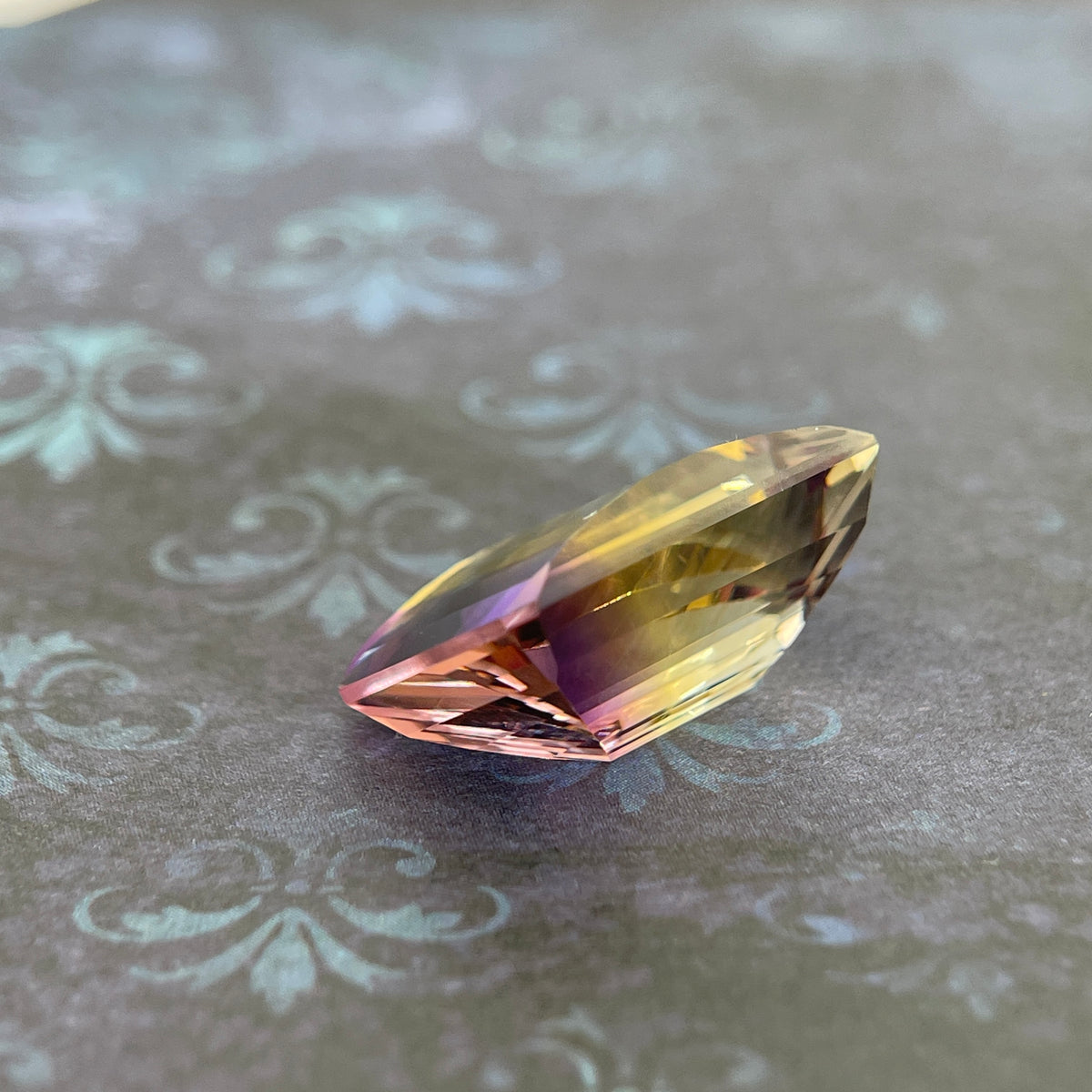 20.925ct Ametrine Purple (Amethyst) –Yellow (Citrine) | Pixel Cut | 15x20 mm | Gemdrop® Verified