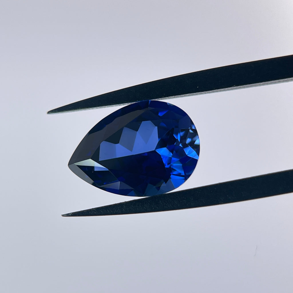 ~6ct Royal Blue Sapphire | Drop Pear Cut | 10 × 14 mm | Gemdrop® Verified