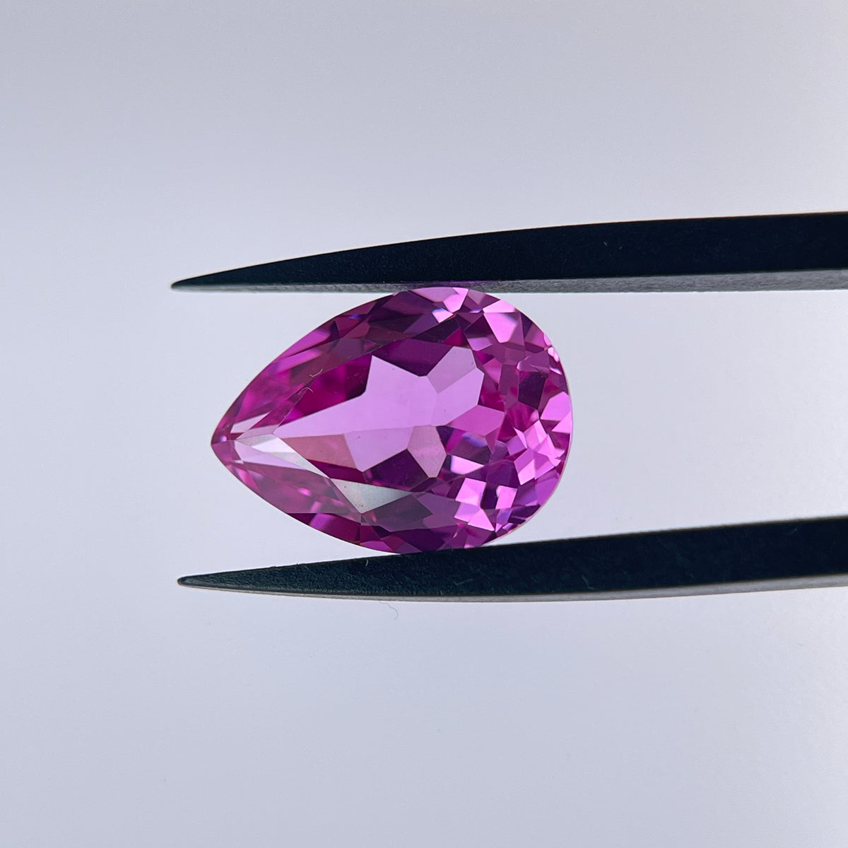 ~8.9ct Hot Pink Sapphire | Drop Pear Cut | 11 × 15 mm | Gemdrop® Verified