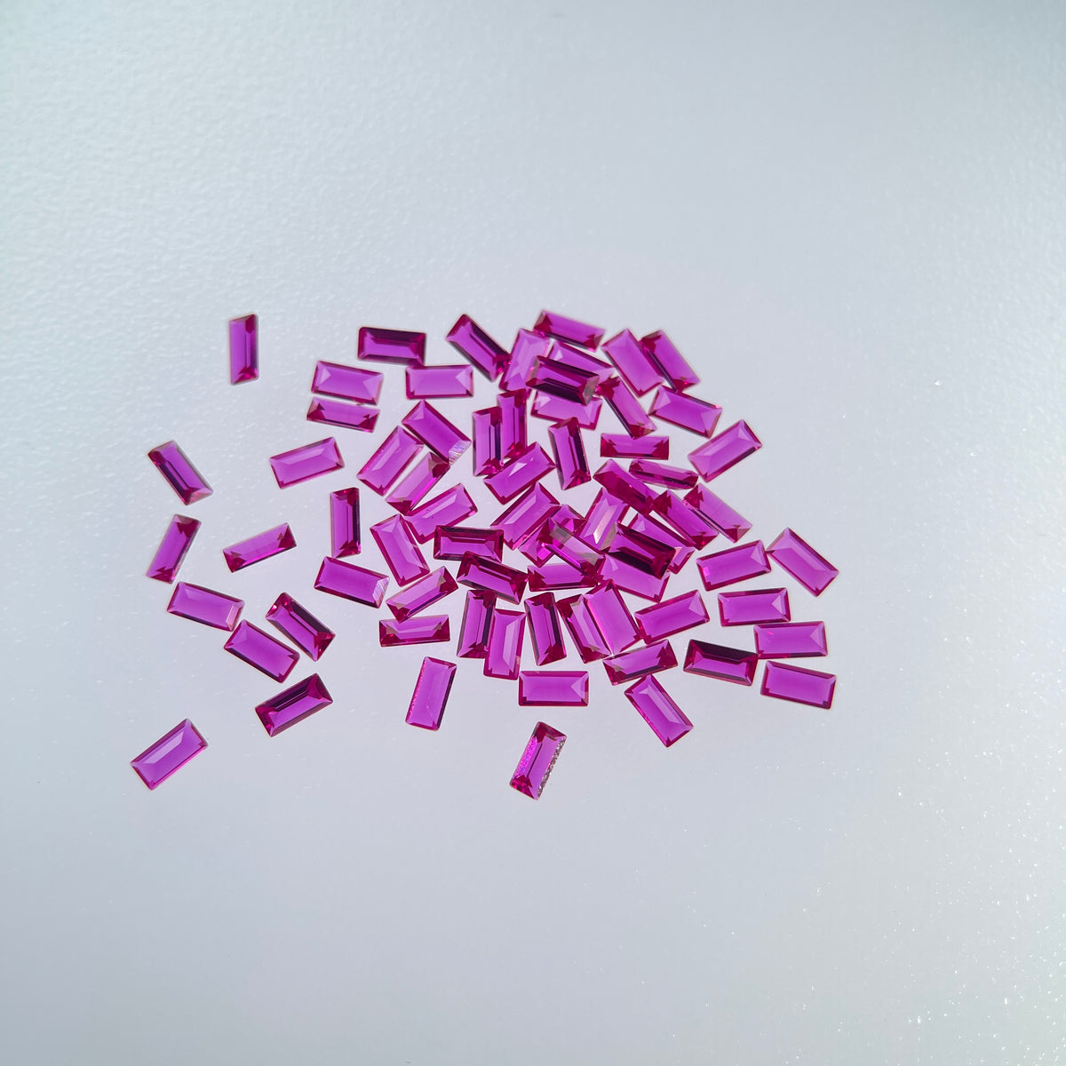 2x4 & 1.5x3 mm Cerise Ruby | Baguette Cut | Gemdrop® Verified
