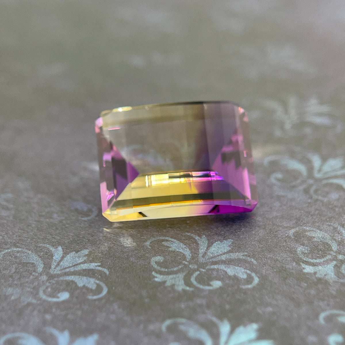 20.925ct Ametrine Purple (Amethyst) –Yellow (Citrine) | Pixel Cut | 15x20 mm | Gemdrop® Verified