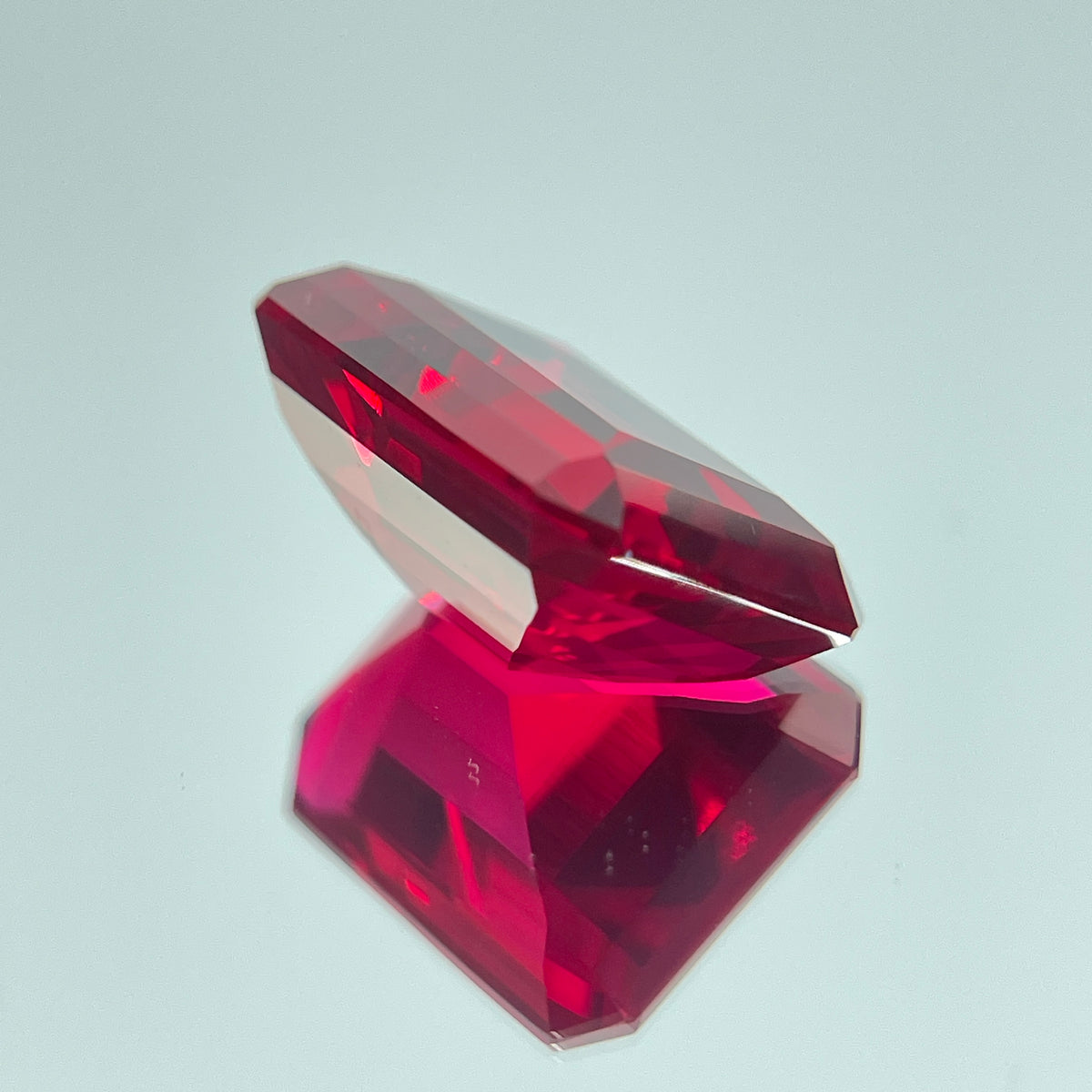 ~30ct Pigeon Blood Ruby | Emerald Cut | 1.5 × 2 cm | Gemdrop® Verified