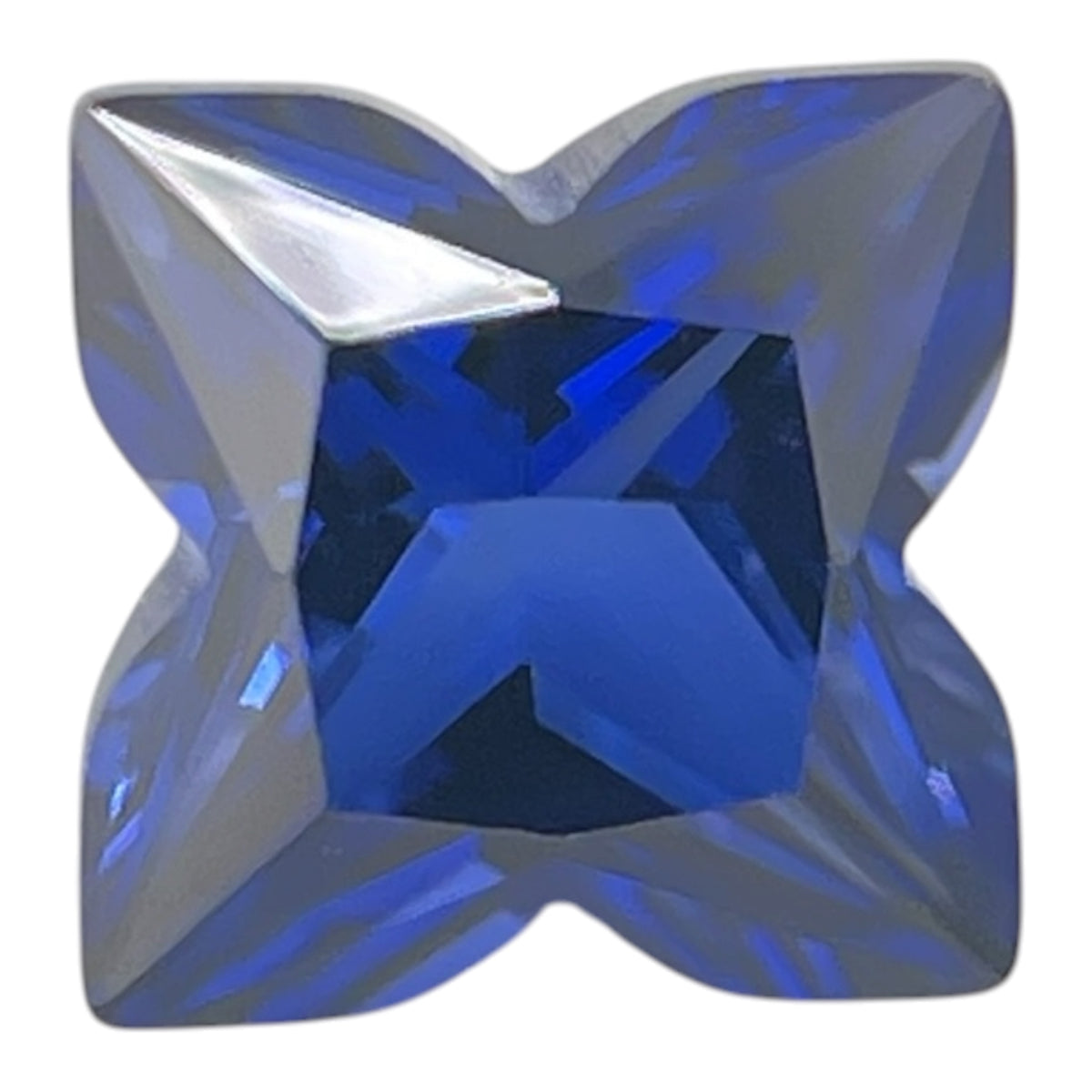 ~3ct Sapphire | Louis Vuitton Monogram Star Fantasy Cut | 8 × 8 mm | Multiple Colours | Gemdrop® Verified