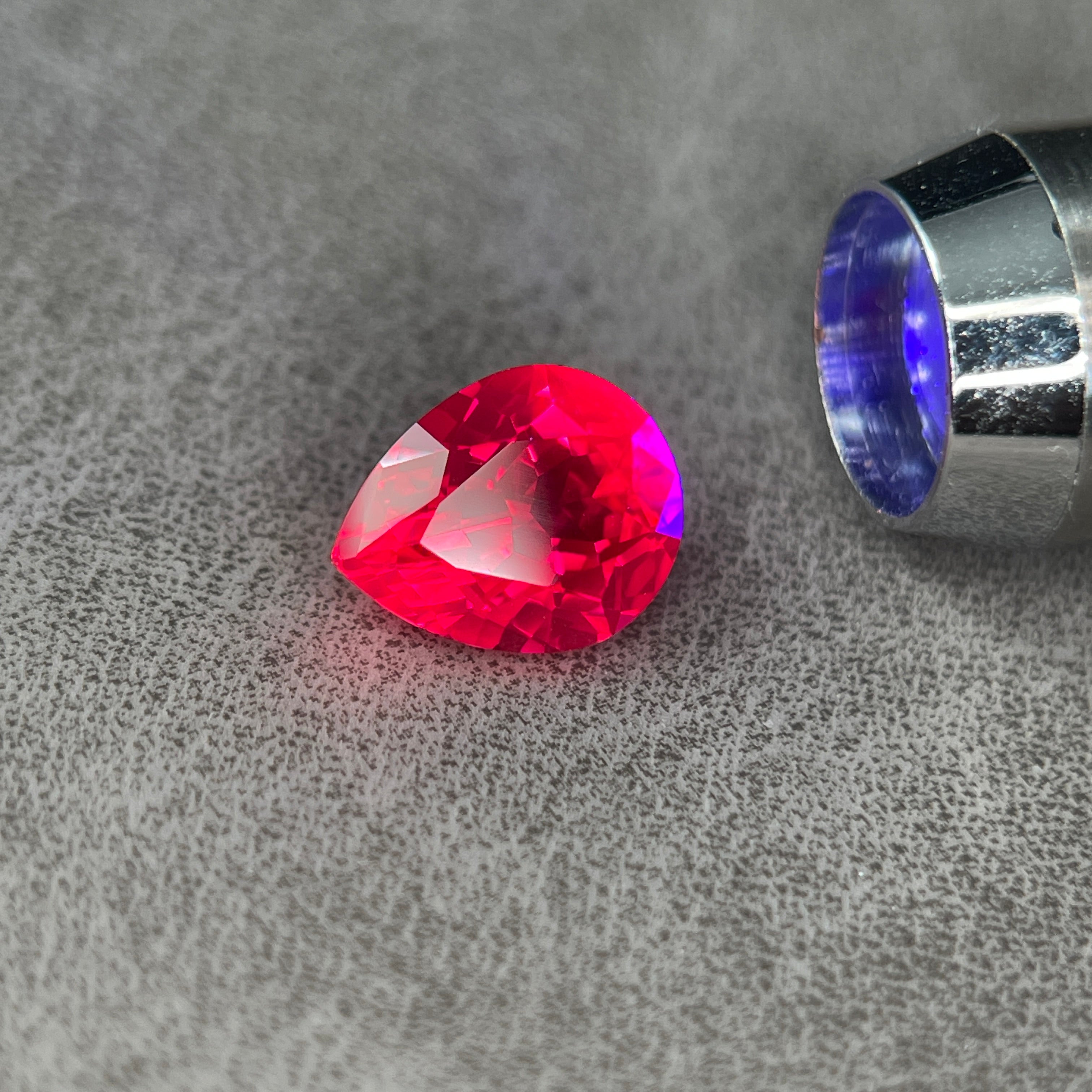 ~2.9ct Ruby | Drop Cut | 8 × 10 mm | Gemdrop® Verified