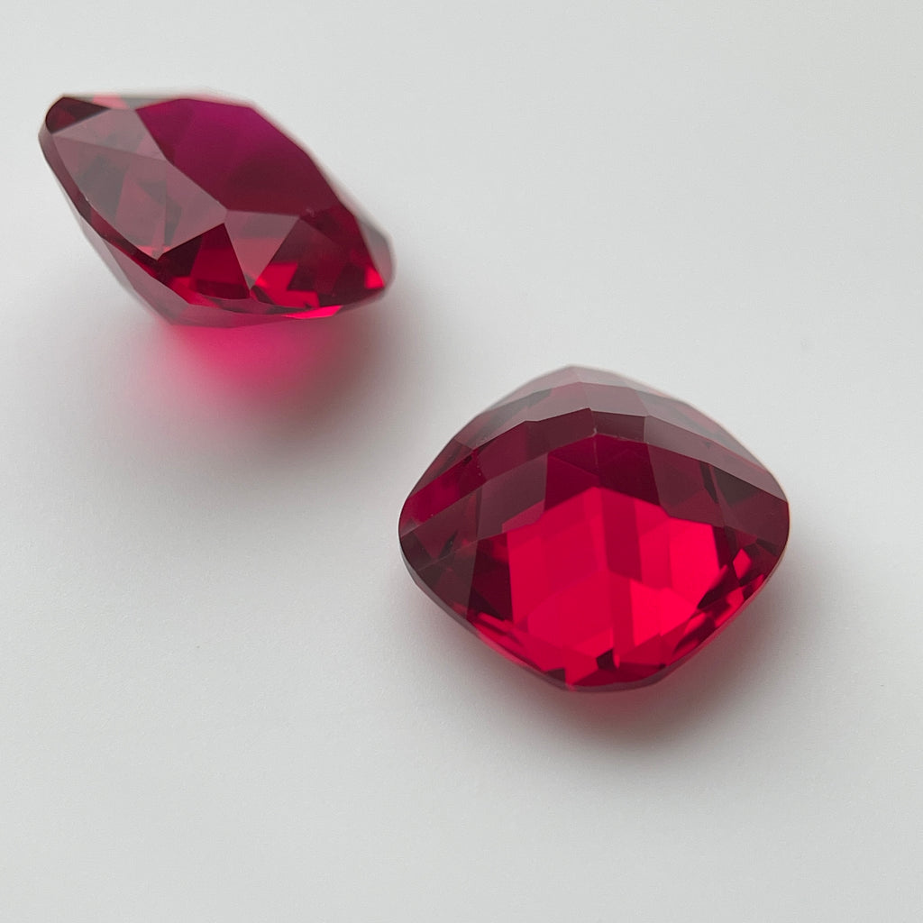 12, 15 & 17 Carat Pigeon Blood Red Ruby | Cushion Cut | Gemdrop® Verified