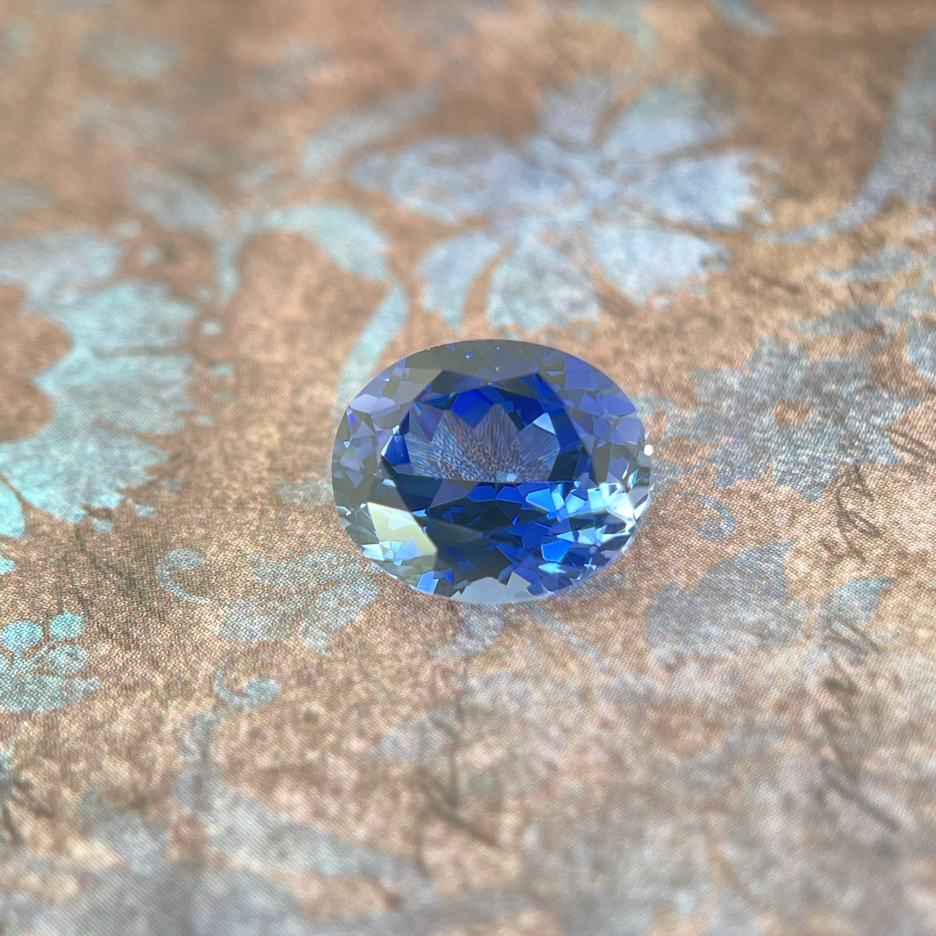 ~6.5 ct Cornflower Blue Sapphire | Oval Cut | 10 × 12 mm | Gemdrop® Verified