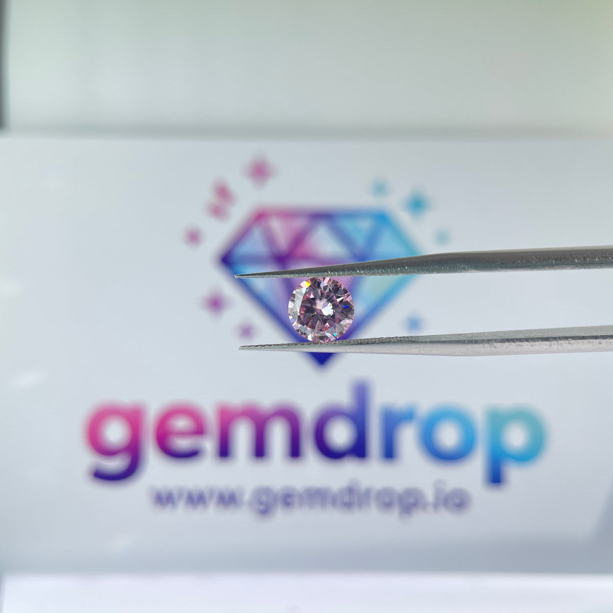Moissanite 4 carats ronde brillante VVS1 D type diamant spatial | 10mm | Certifié GemDrop®