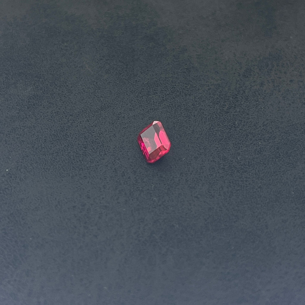 ~1.6ct Pigeon Blood Red Ruby | Emerald Cut | 6x8 mm | Gemdrop® Verified