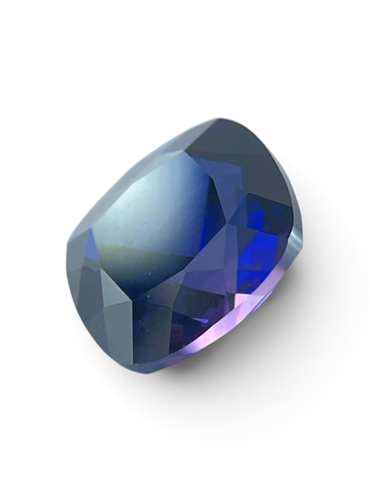 ~9ct Tanzanite Blue Sapphire | Cushion Cut | 12 × 12 mm | Gemdrop® Verified