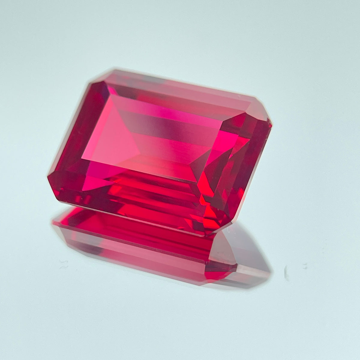 ~30ct Pigeon Blood Ruby | Emerald Cut | 1.5 × 2 cm | Gemdrop® Verified