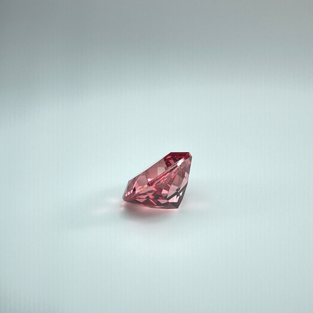 ~5.74ct Padparadscha Czochralski Sapphire | Cushion Cut | 10 × 10 mm | Gemdrop® Verified