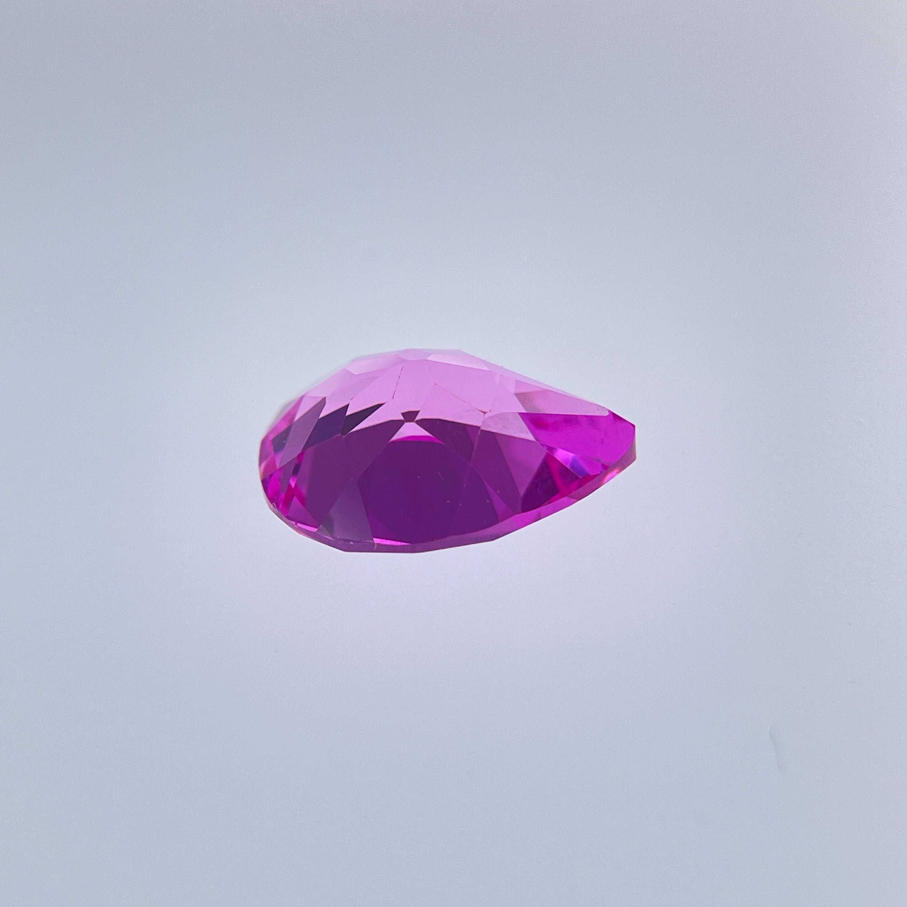 ~8.9ct Hot Pink Sapphire | Drop Pear Cut | 11 × 15 mm | Gemdrop® Verified