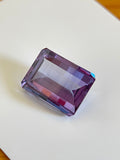 20.175ct Purple–Green Colour Change Corundum Alexandrite | Pixel Cut | 13x18 mm | Gemdrop® Verified