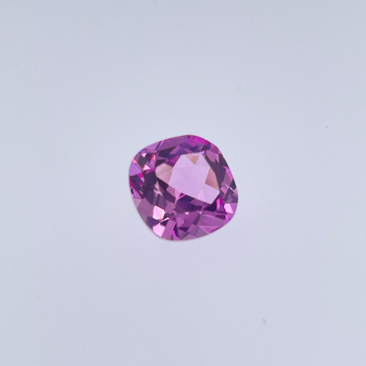 ~17ct Sakura Pink Sapphire | Cushion Cut | 15 × 15 mm | Gemdrop® Verified
