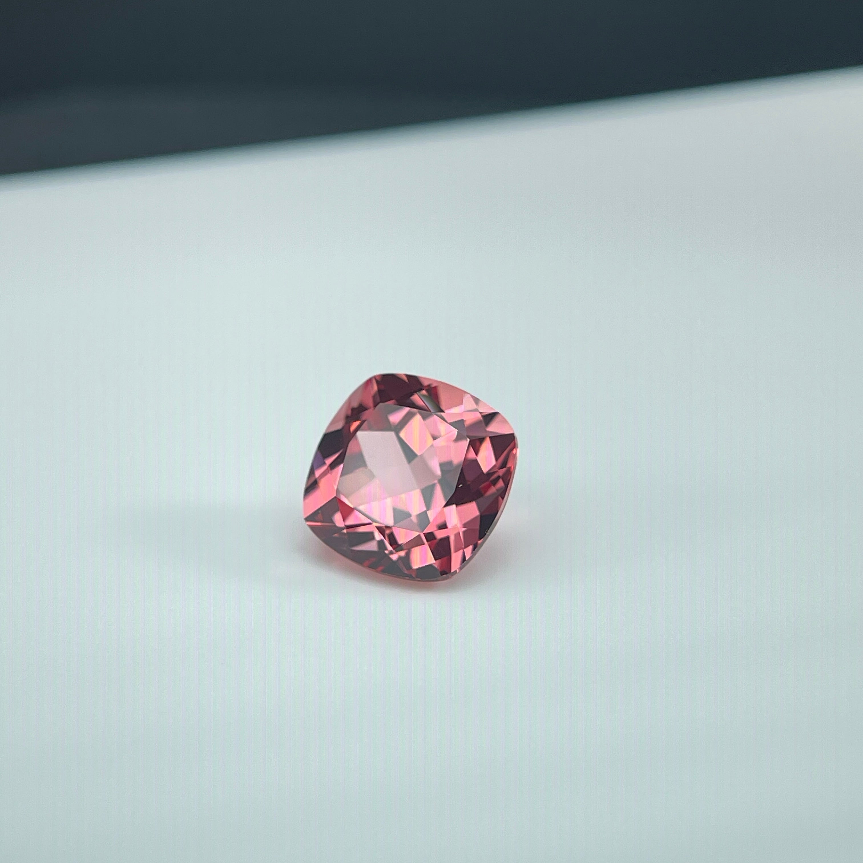 ~5.74ct Padparadscha Czochralski Sapphire | Cushion Cut | 10 × 10 mm | Gemdrop® Verified