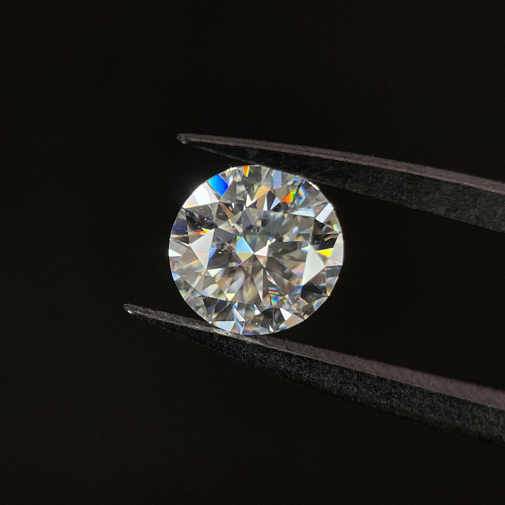 4 Carat Round Brilliant VVS1 D Moissanite Space Diamond | 10mm | GemDrop® Verified