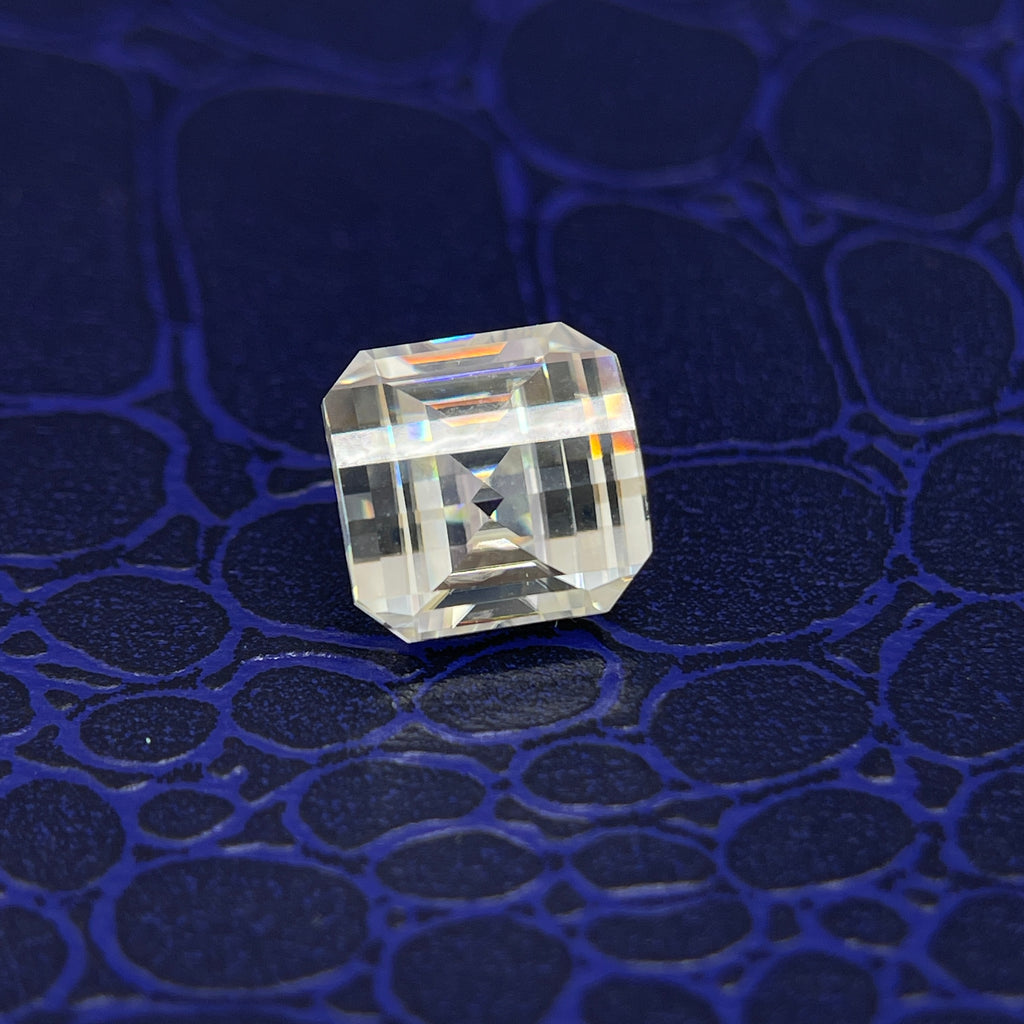 5 Carat PIXEL Cut VVS1 D Moissanite Space Diamond | 10 x 10 mm | A Gemdrop® EEEXCLUSIVE | Gemdrop® Verified