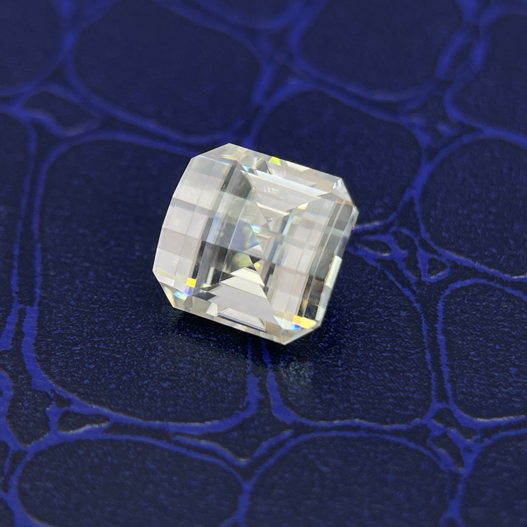 5 Carat PIXEL Cut VVS1 D Moissanite Space Diamond | 10 x 10 mm | A Gemdrop® EEEXCLUSIVE | Gemdrop® Verified