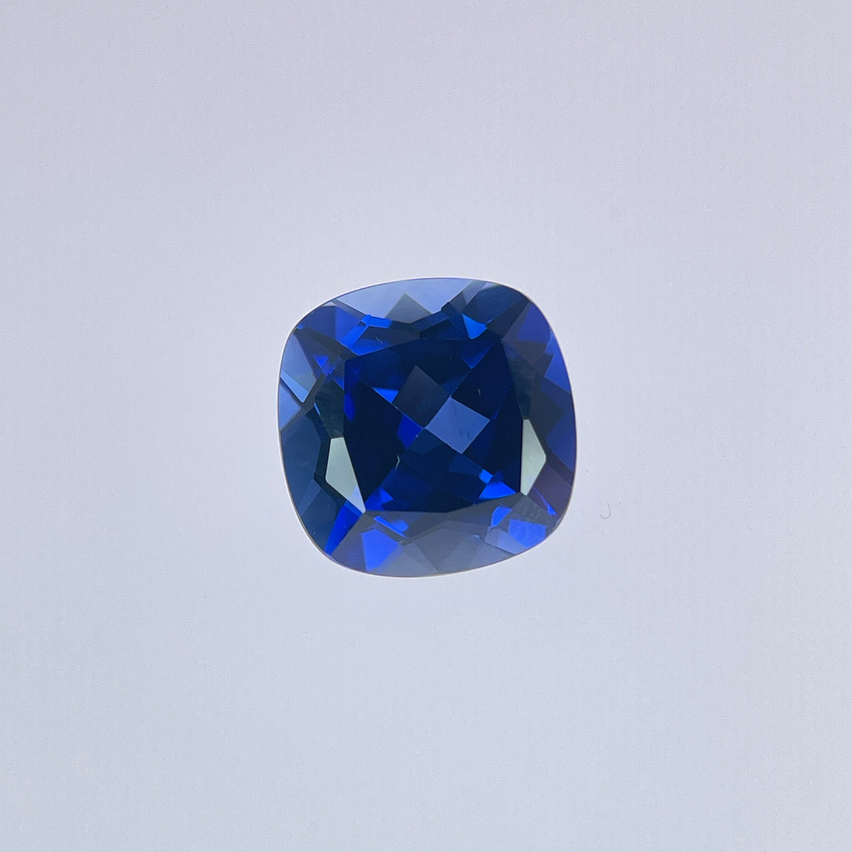 ~9ct Cornflower Blue Sapphire | Cushion Cut | 12 × 12 mm | Gemdrop® Verified