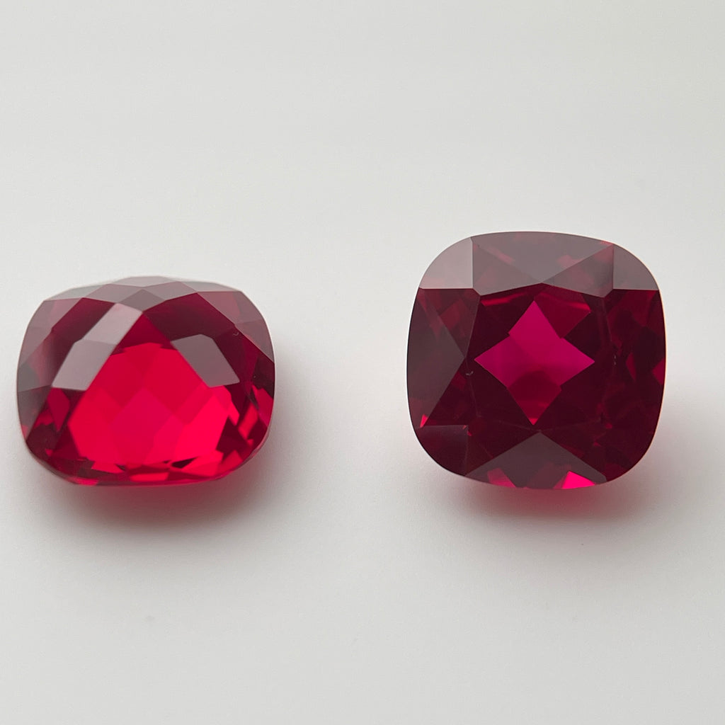 12, 15 & 17 Carat Pigeon Blood Red Ruby | Cushion Cut | Gemdrop® Verified