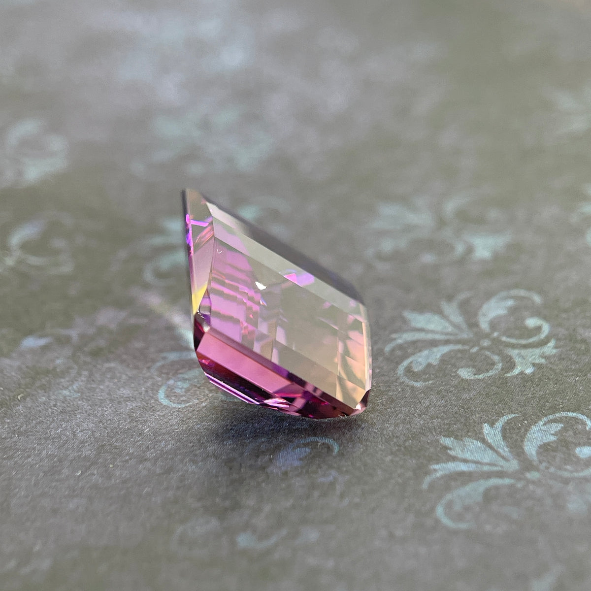 20.925ct Ametrine Purple (Amethyst) –Yellow (Citrine) | Pixel Cut | 15x20 mm | Gemdrop® Verified