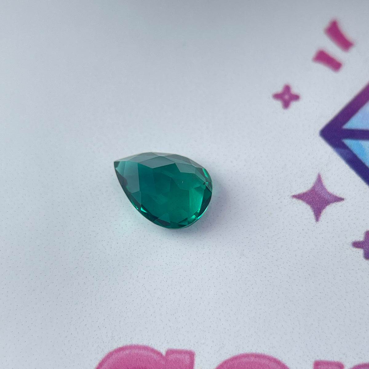 ~1,2 ct Émeraude hydrothermale verte de Zambie [Béryl] | Taille émeraude | 6 × 8 mm | Vérifié Gemdrop®