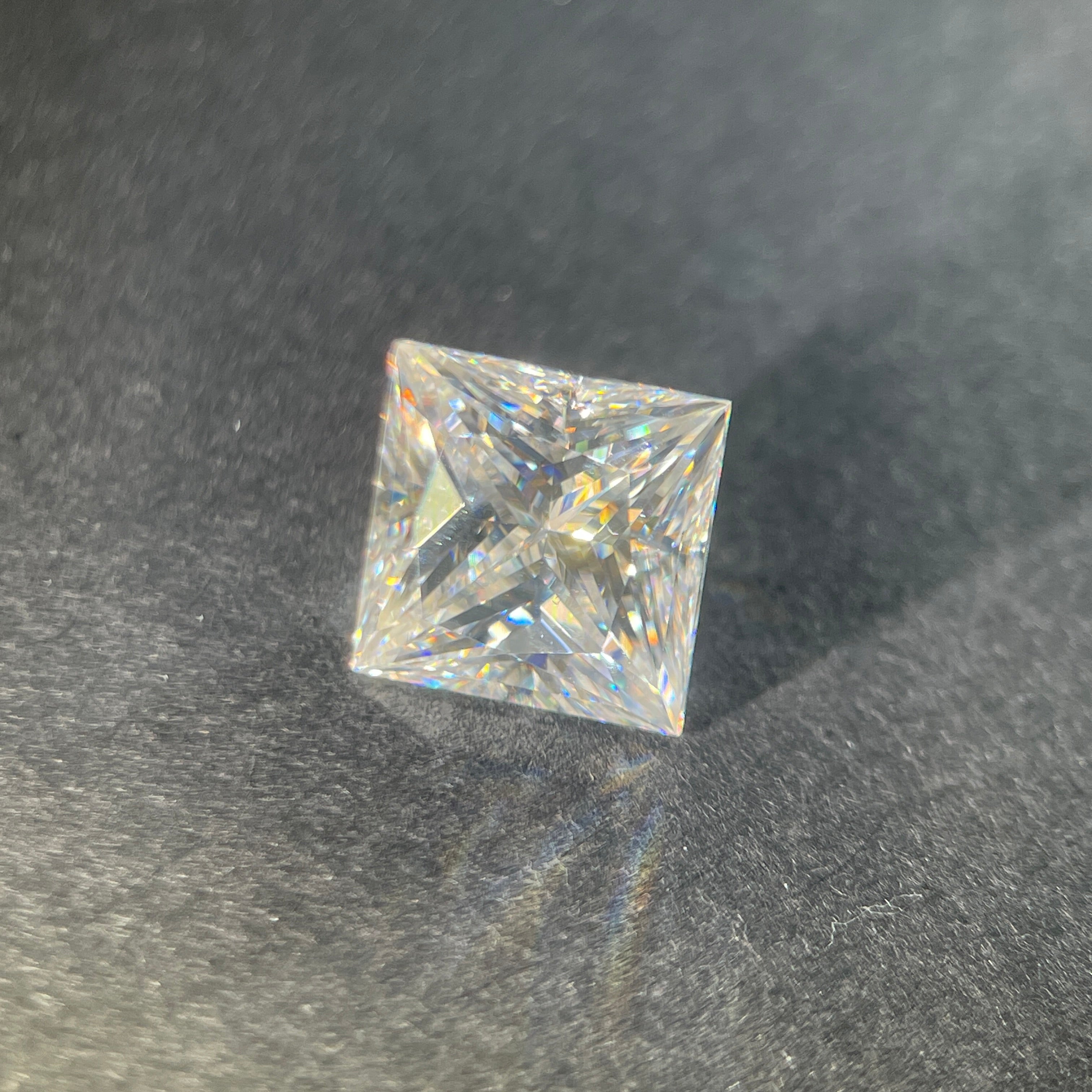 6 Carat Princess Cut VVS1 D Moissanite Space Diamond | 10x10mm | + GRA Report & Warranty | GemDrop® Verified