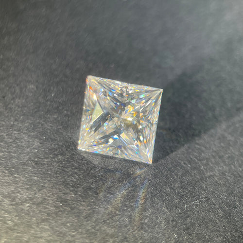 6 Carat Princess Cut VVS1 D Moissanite Space Diamond | 10x10mm | + GRA Report & Warranty | GemDrop® Verified