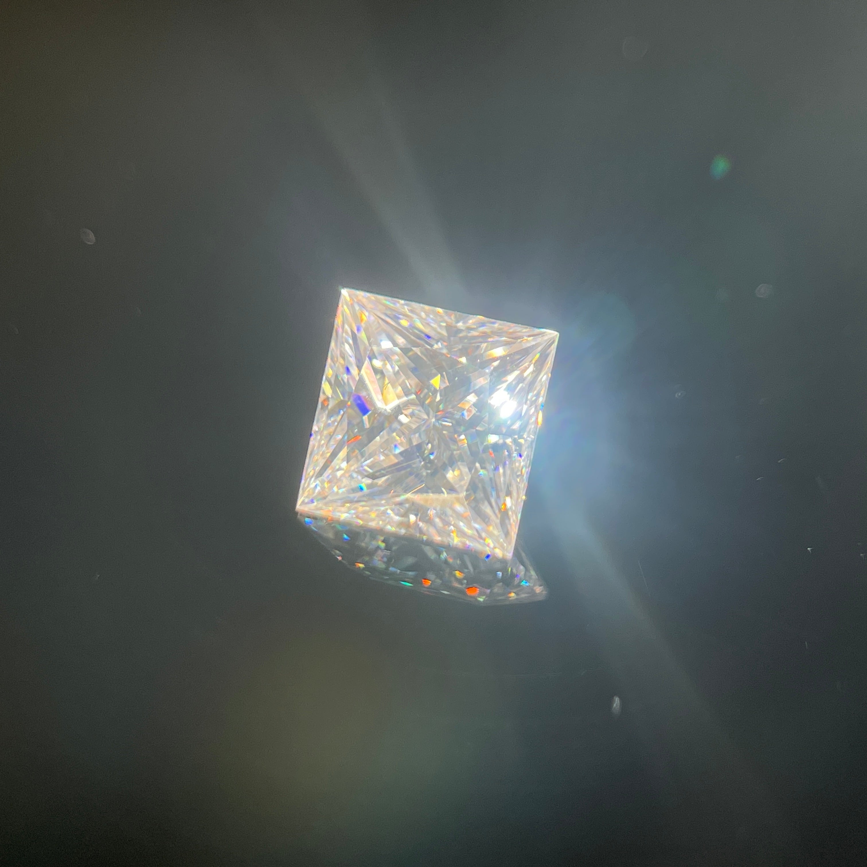 6 Carat Princess Cut VVS1 D Moissanite Space Diamond | 10x10mm | + GRA Report & Warranty | GemDrop® Verified