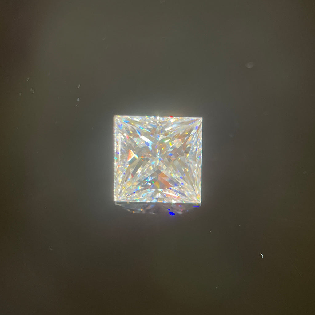 6 Carat Princess Cut VVS1 D Moissanite Space Diamond | 10x10mm | + GRA Report & Warranty | GemDrop® Verified