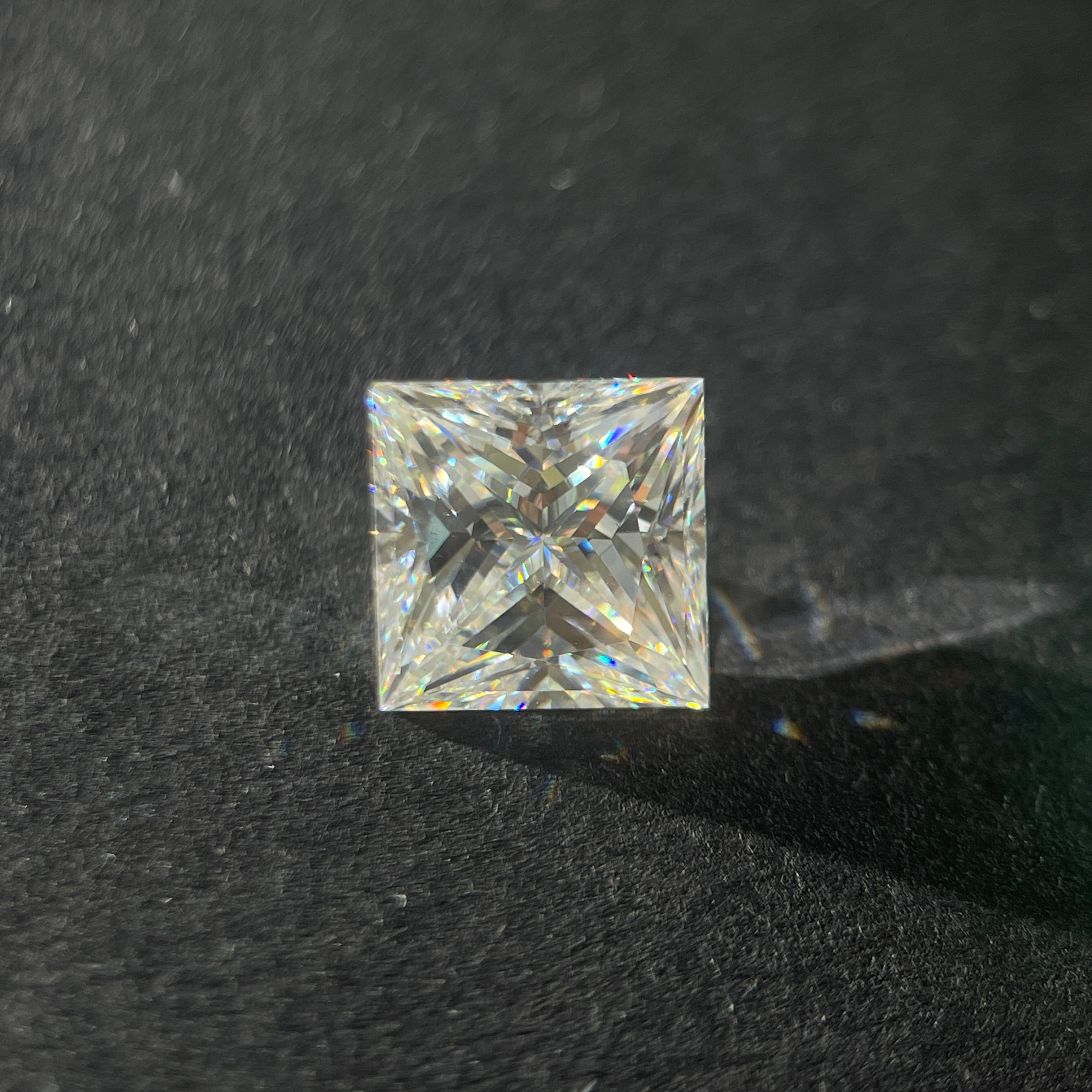 6 Carat Princess Cut VVS1 D Moissanite Space Diamond | 10x10mm | + GRA Report & Warranty | GemDrop® Verified