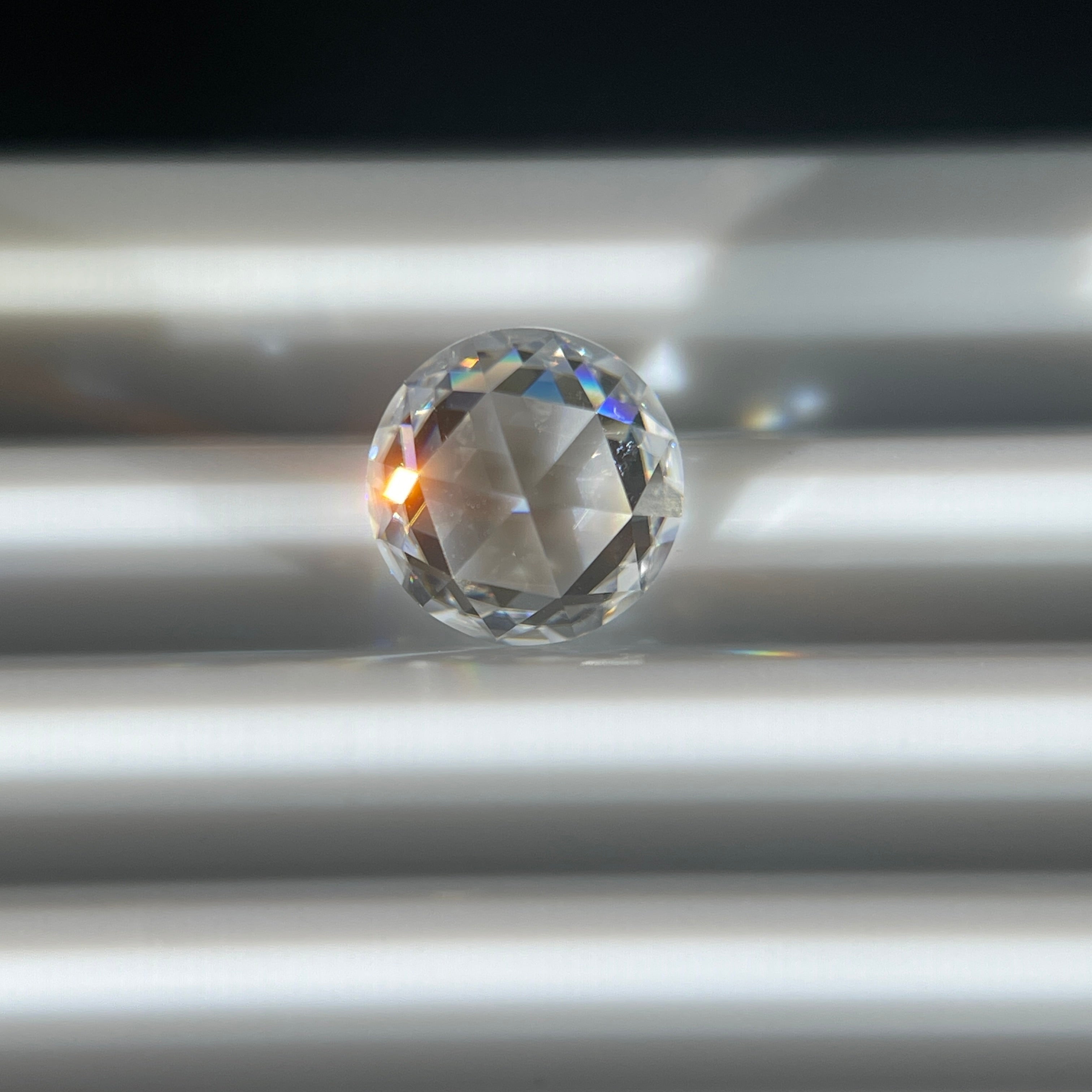 2 Carat Rose Cut VVS1 D Moissanite Space Diamond | 8 mm | + GRA Report & Warranty | GemDrop® Verified