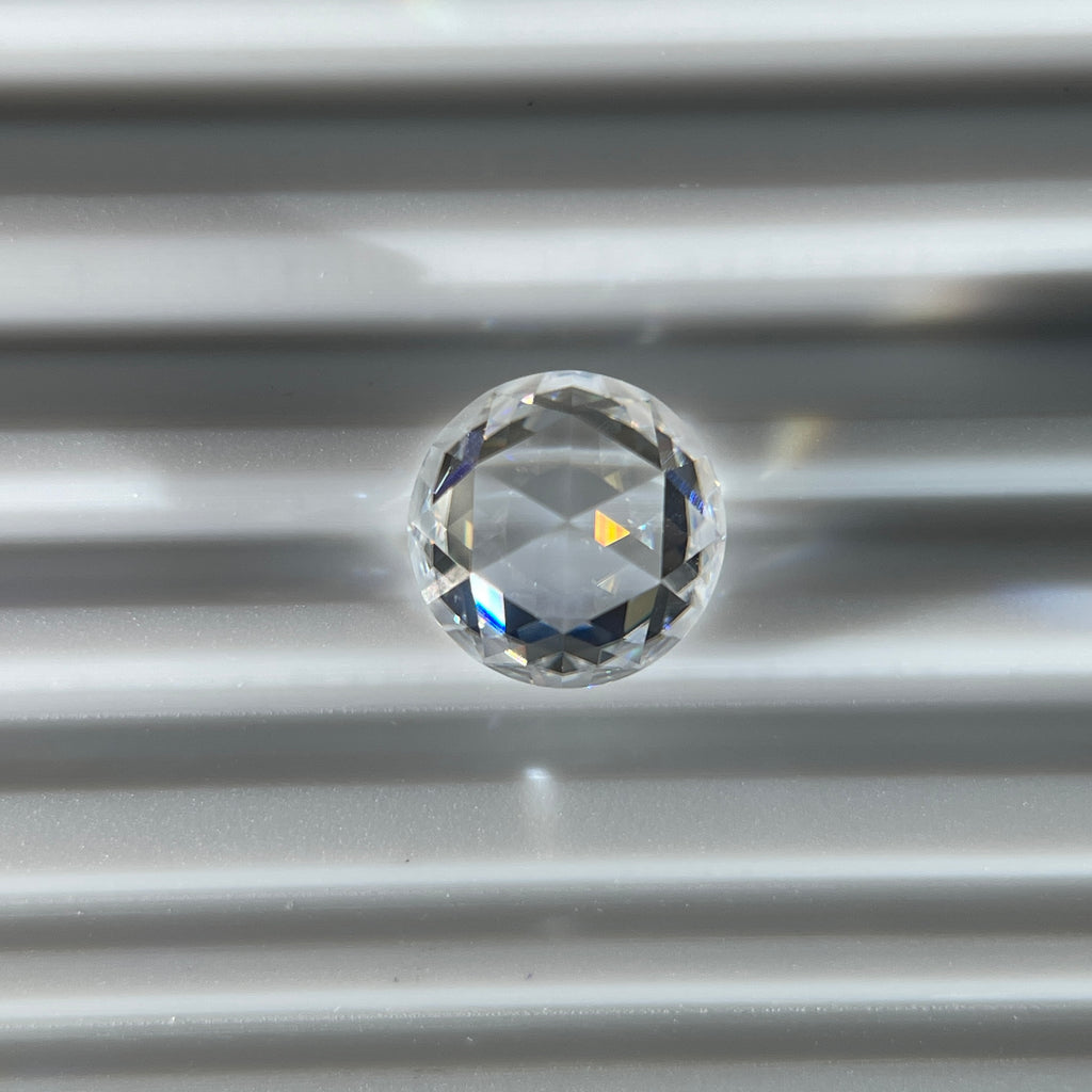 2 Carat Rose Cut VVS1 D Moissanite Space Diamond | 8 mm | + GRA Report & Warranty | GemDrop® Verified