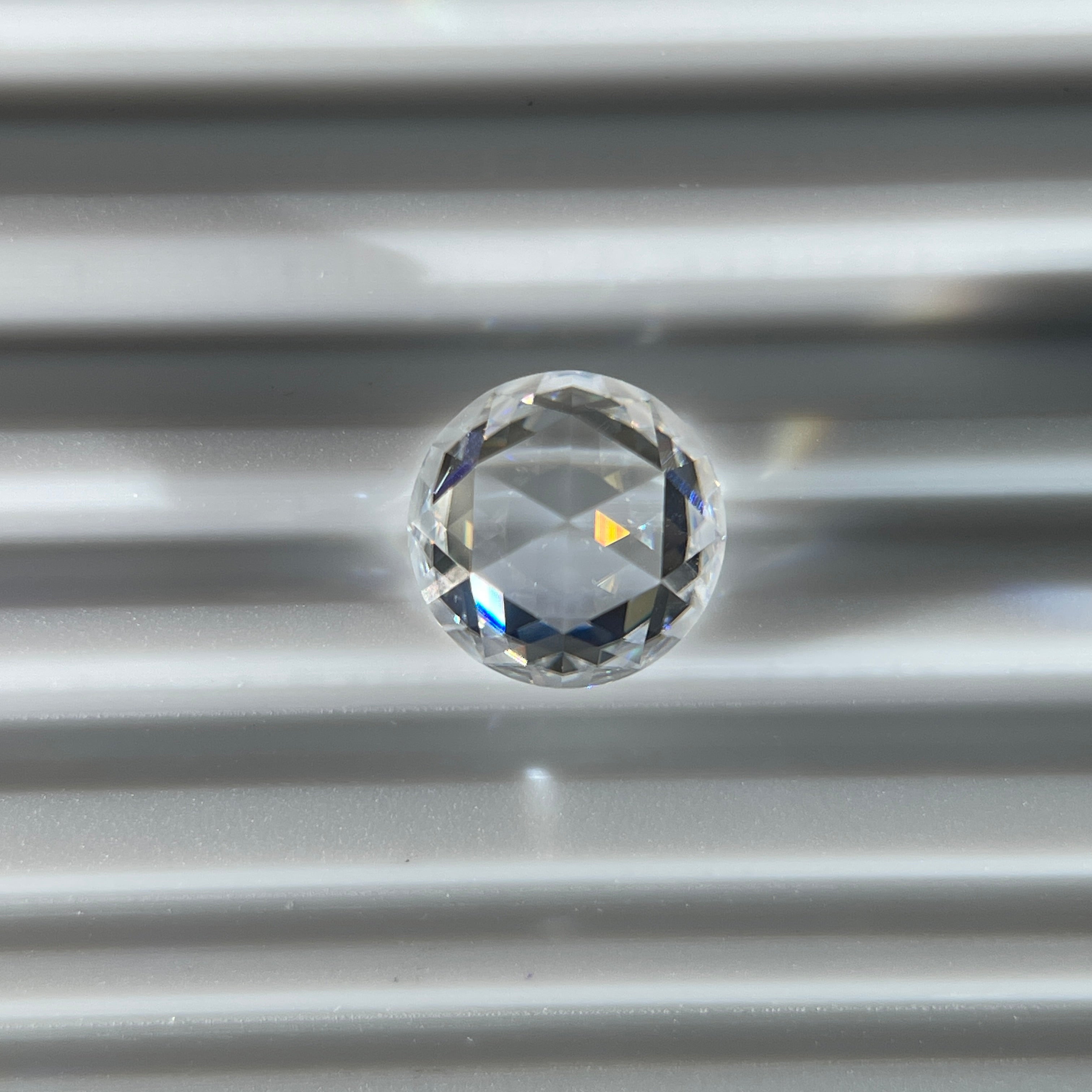 2 Carat Rose Cut VVS1 D Moissanite Space Diamond | 8 mm | + GRA Report & Warranty | GemDrop® Verified
