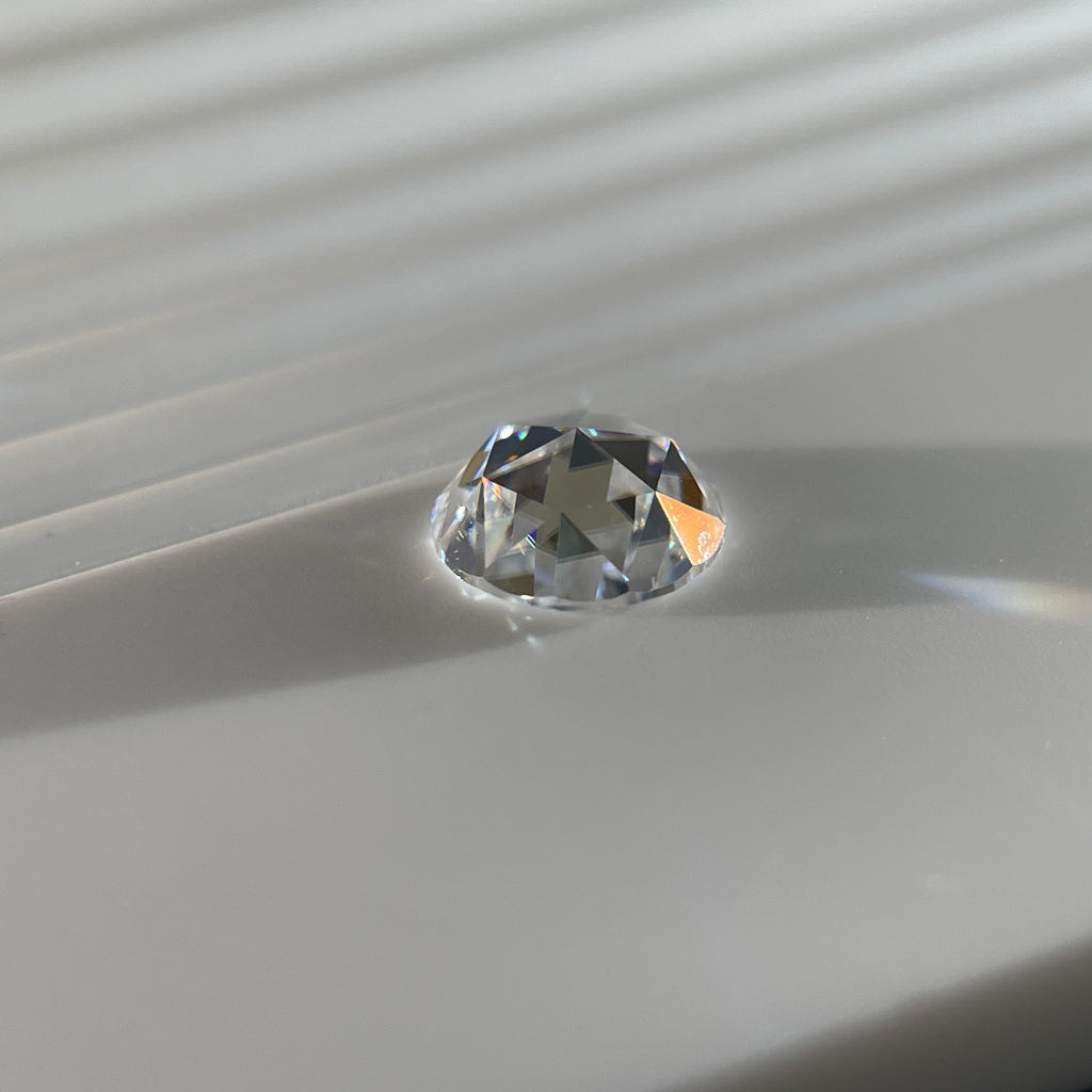 2 Carat Rose Cut VVS1 D Moissanite Space Diamond | 8 mm | + GRA Report & Warranty | GemDrop® Verified