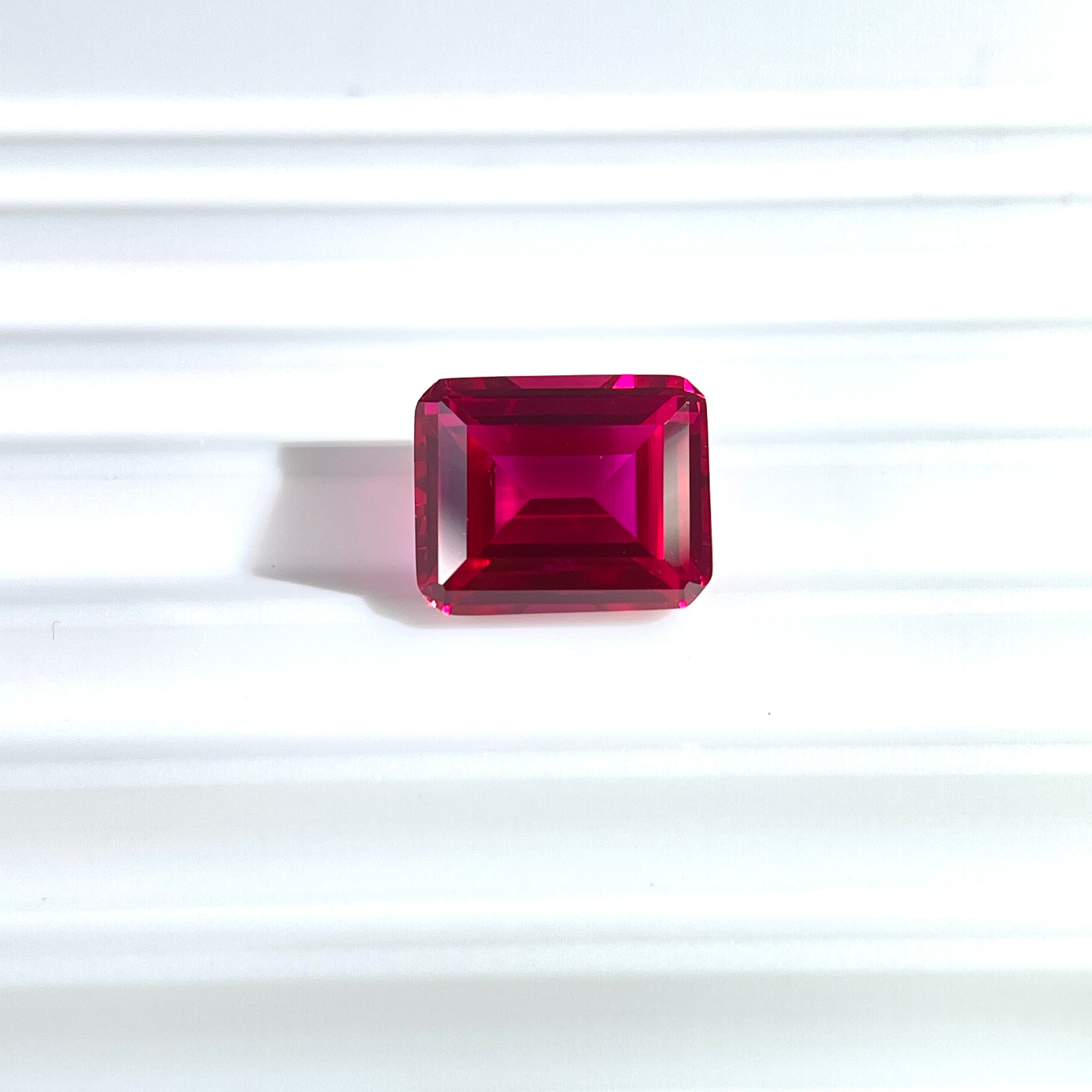 ~4ct Ruby | Emerald Cut | 8 × 10 mm | Gemdrop® Verified