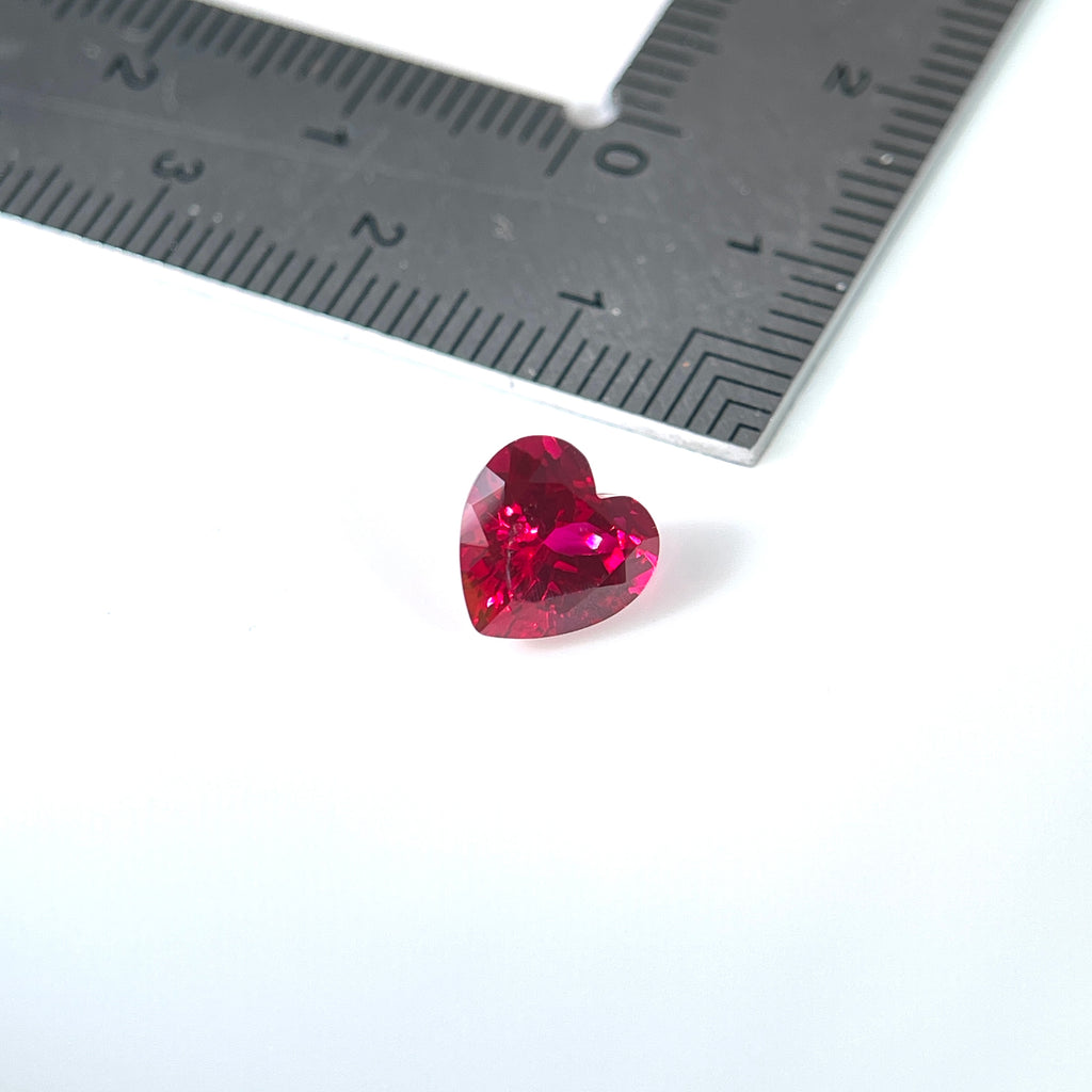 ~2.3ct Ruby | Heart Cut | 8 × 8 mm | Gemdrop® Verified